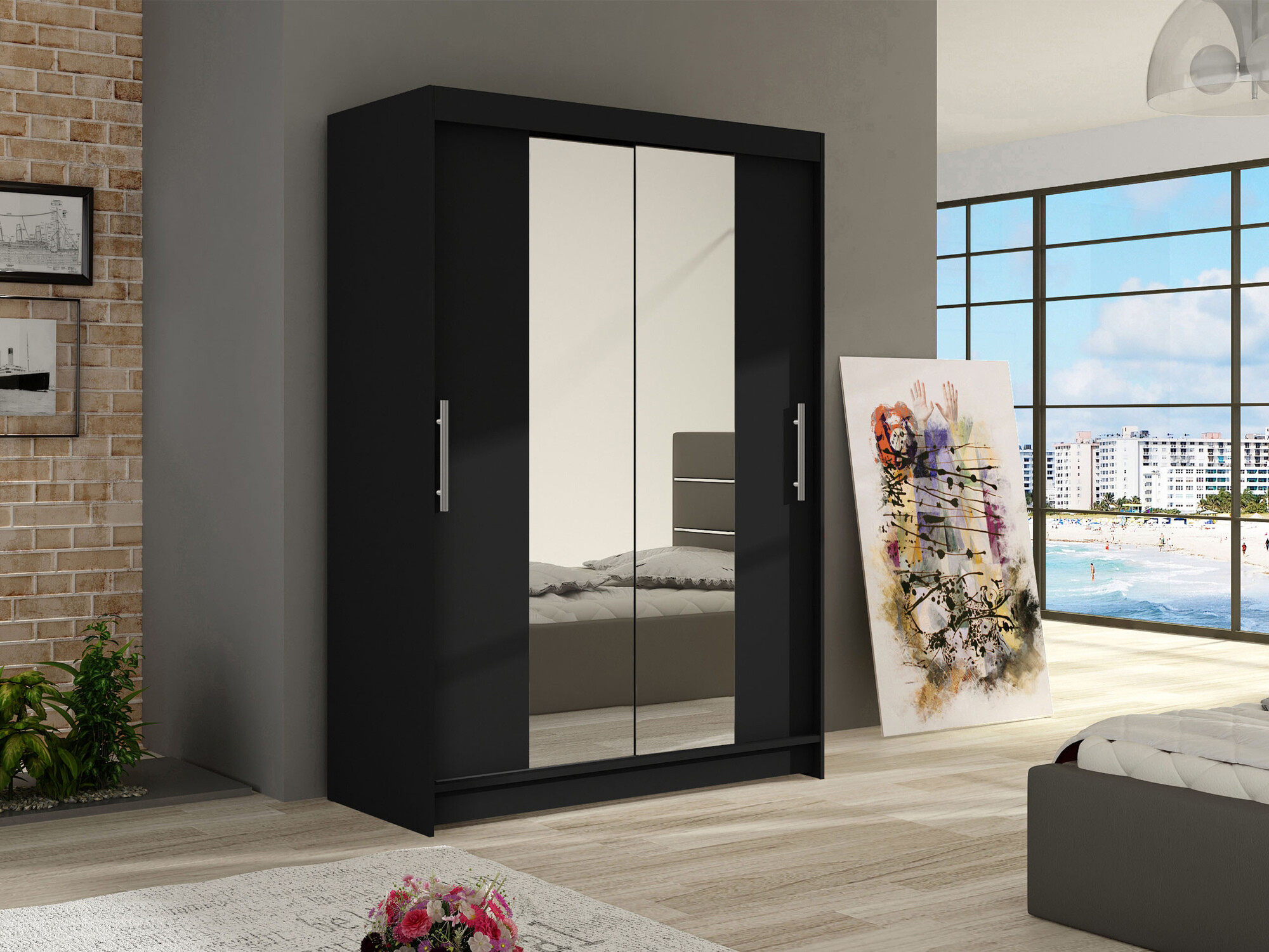 Garderobeskab Closico Pacron II (Sort)