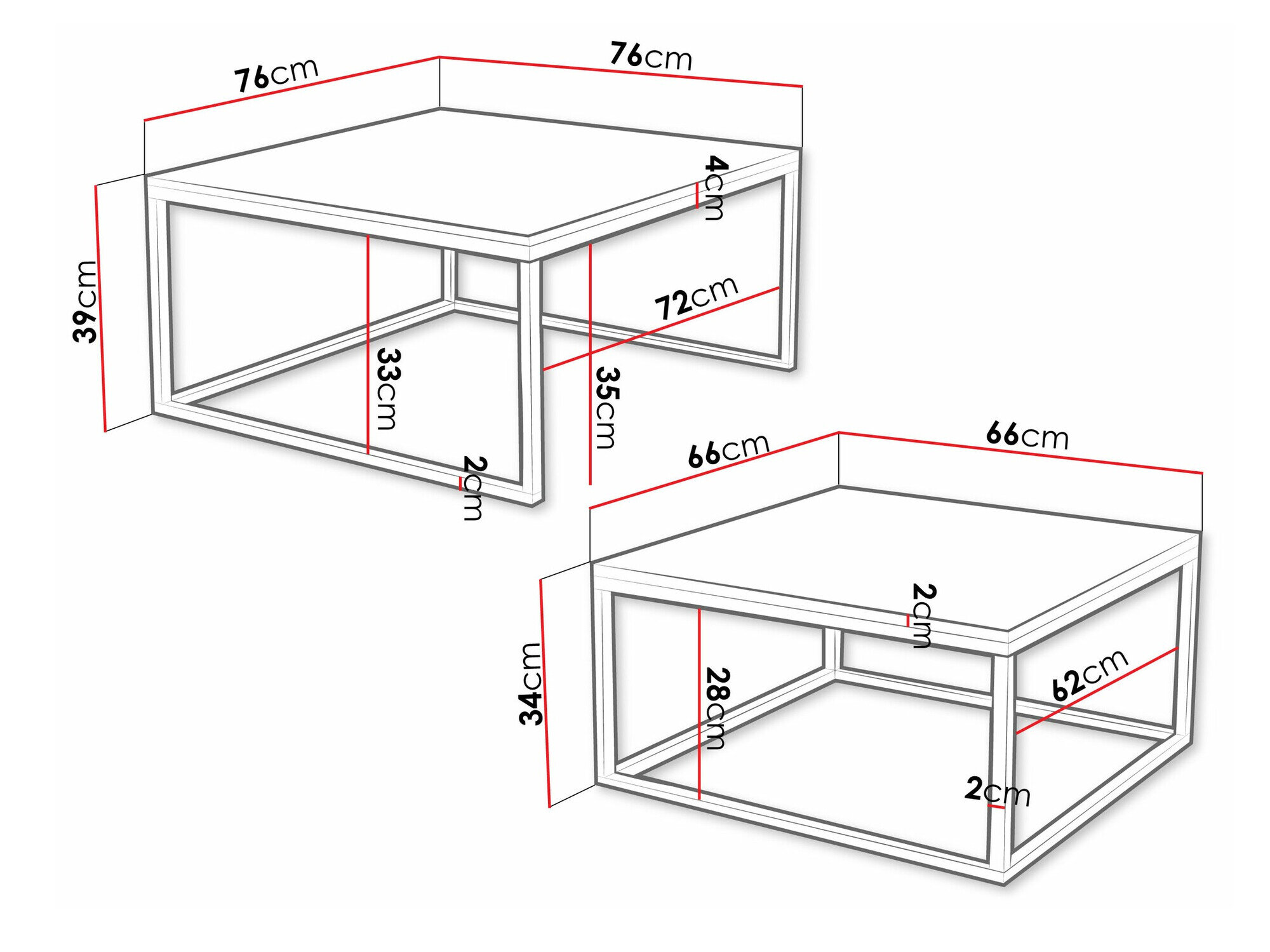 Sofabordssæt Oswego 101 (Kashmir + Sort)