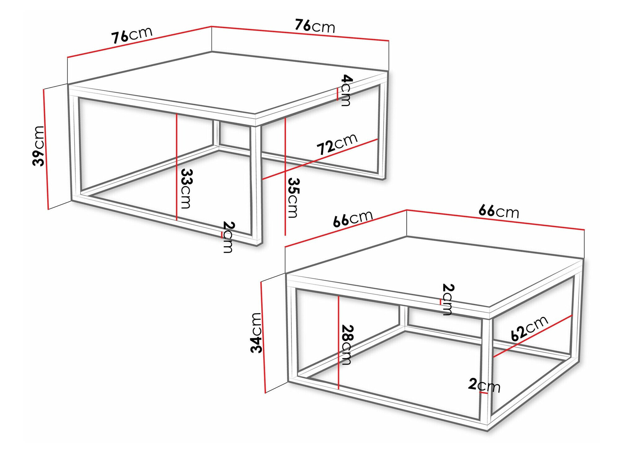 Sofabordssæt Oswego 102 (Kashmir + Gylden)