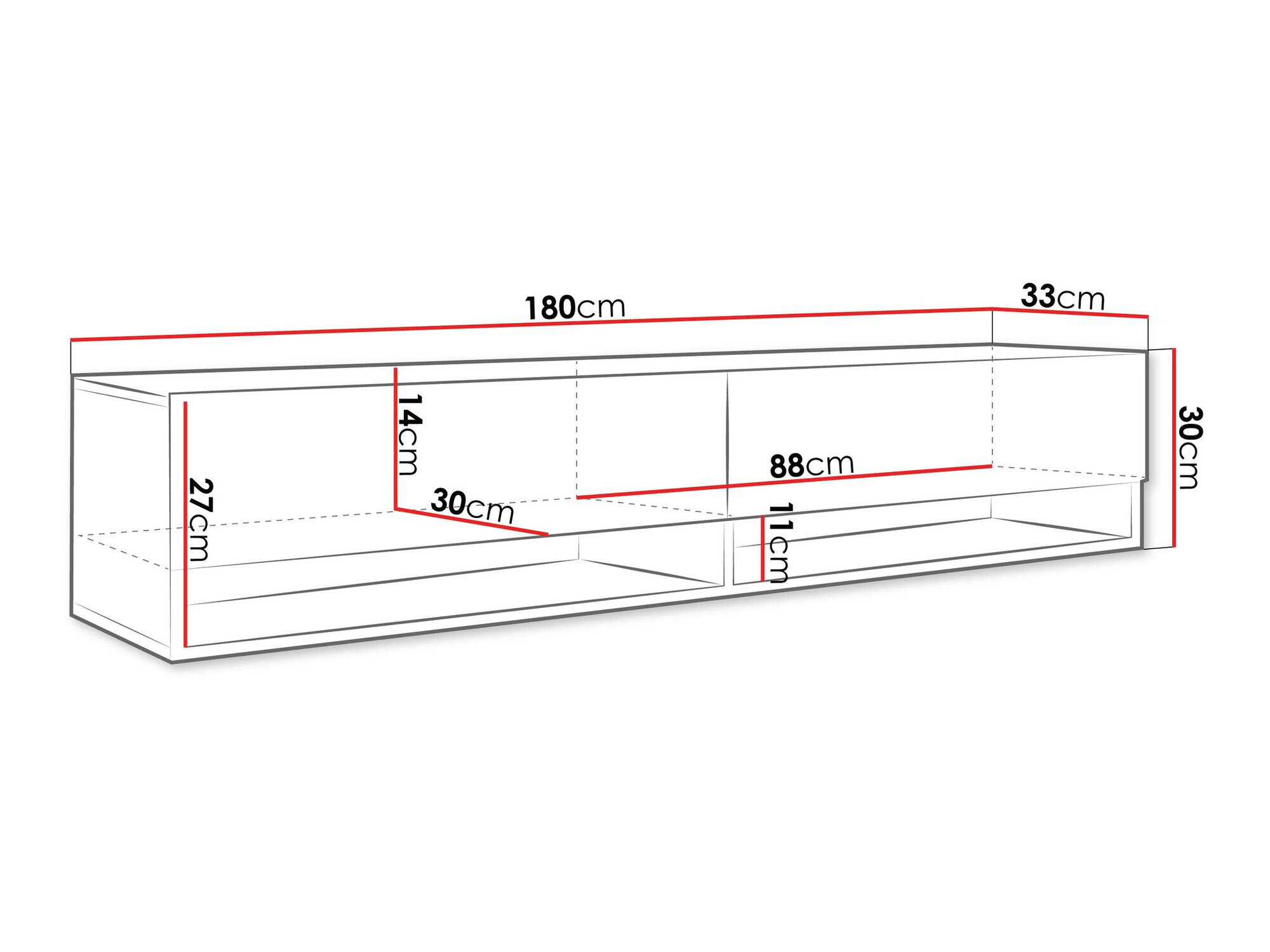 TV-bord Sarasota 119 (Grafit + Wotan eg)