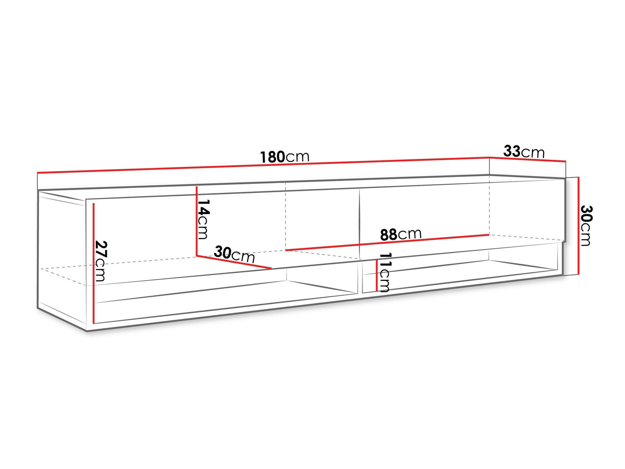TV-bord Sarasota 119 (Grafit + Wotan eg)