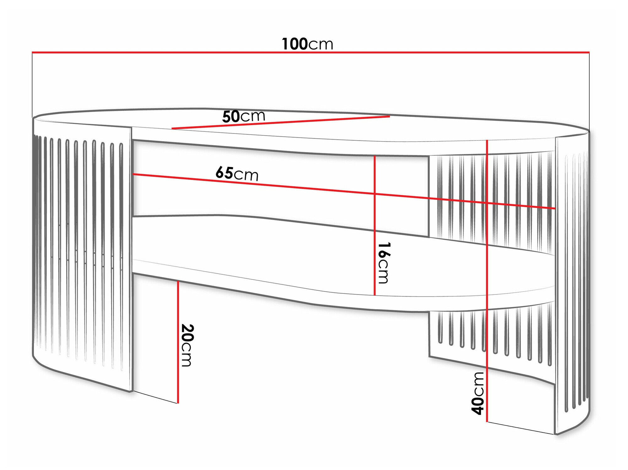 Sofabord Sordore 118 (Sort + Kashmir)