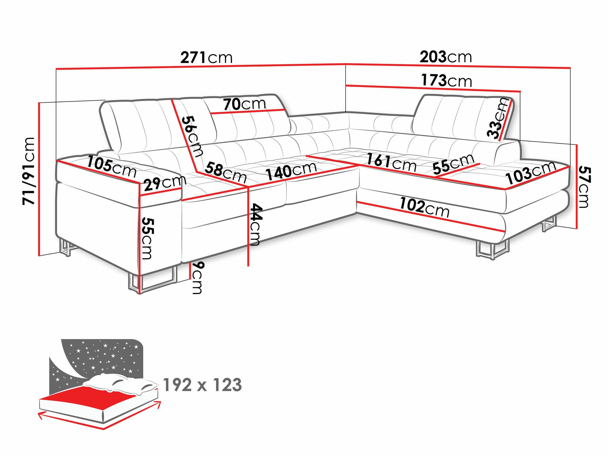 Hjørnesofa Comfivo 232 (Fresh 11)