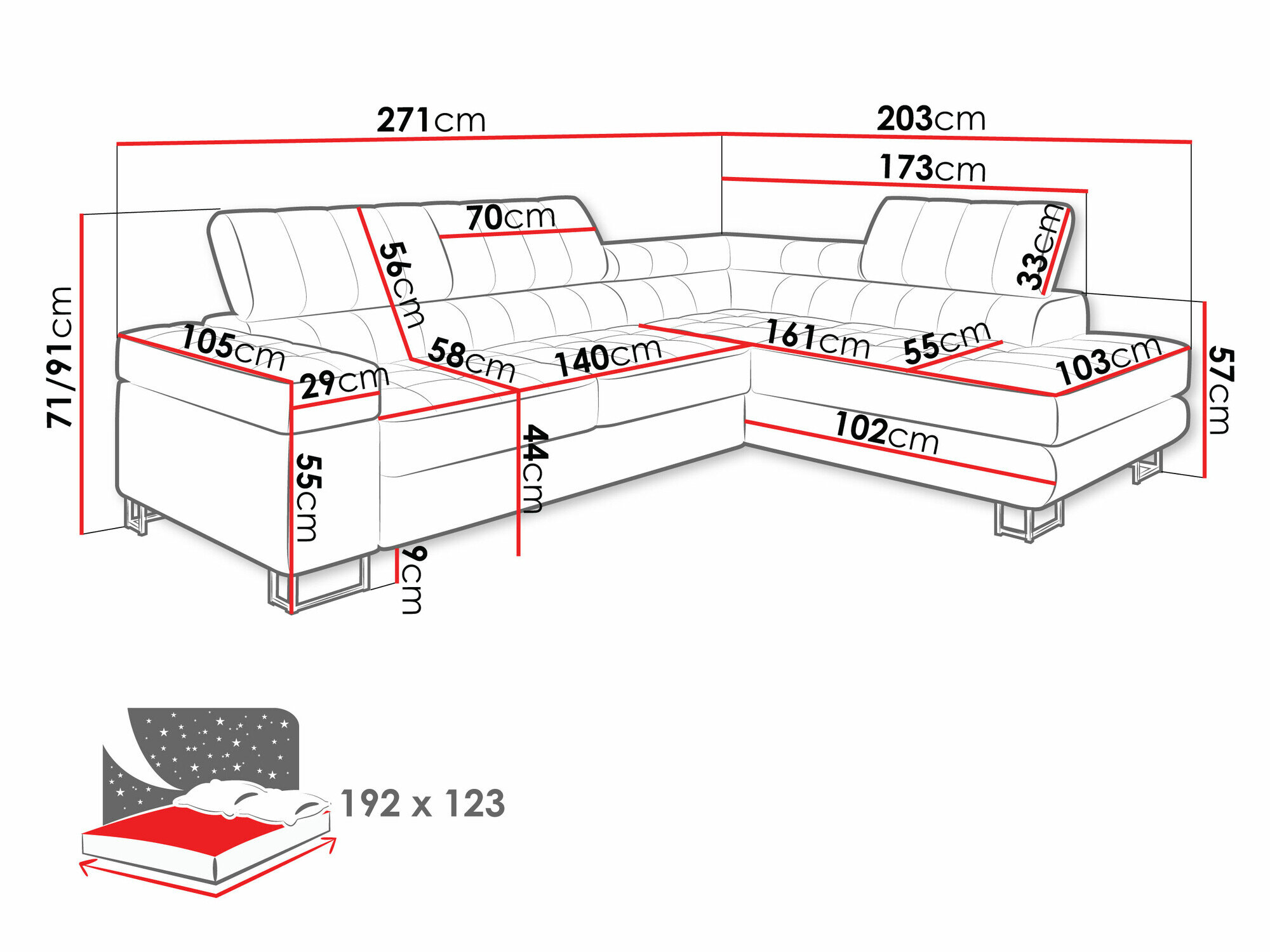 Hjørnesofa Comfivo 232 (Fresh 11)