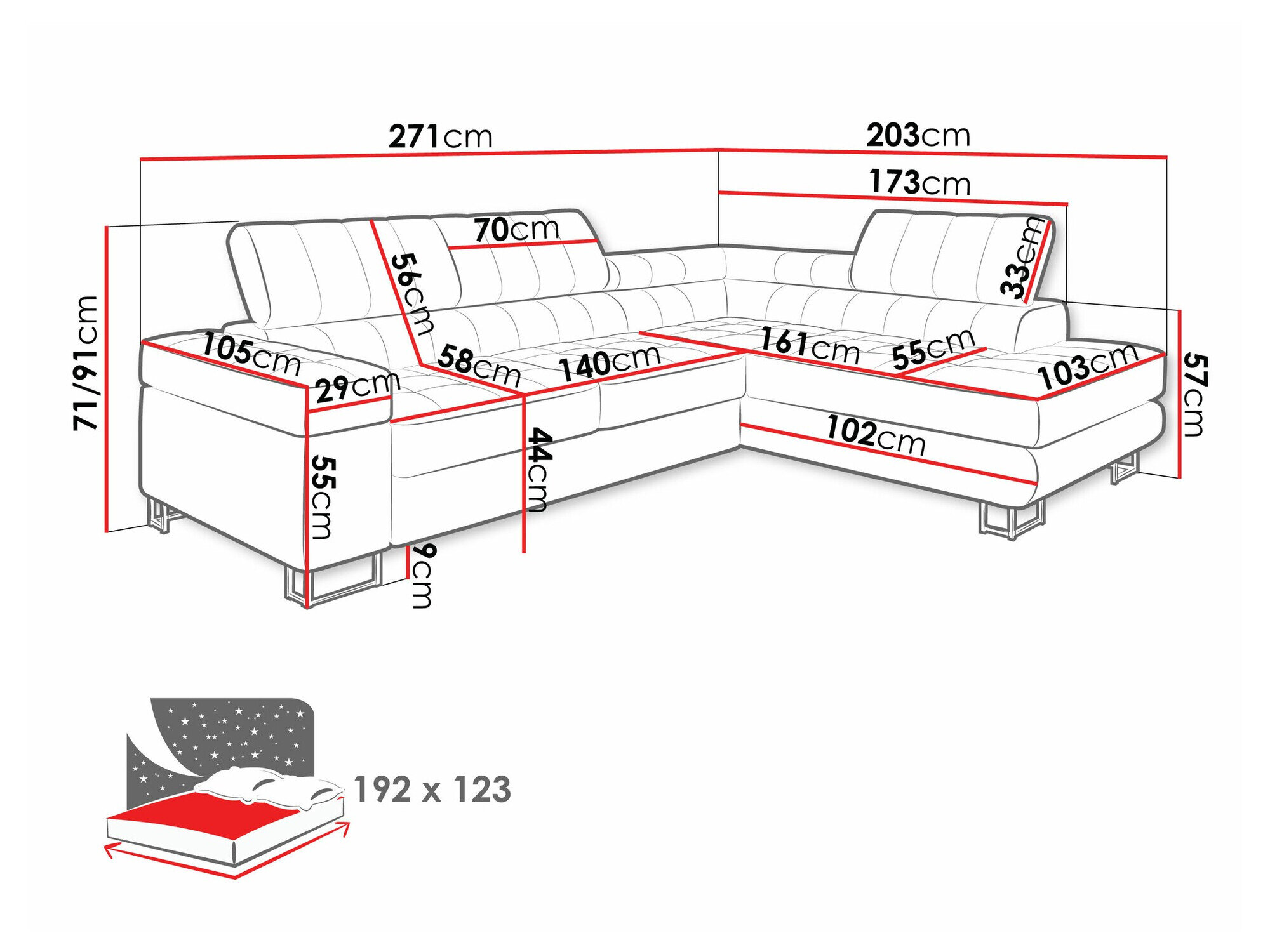 Hjørnesofa Comfivo 232 (Matana 17)