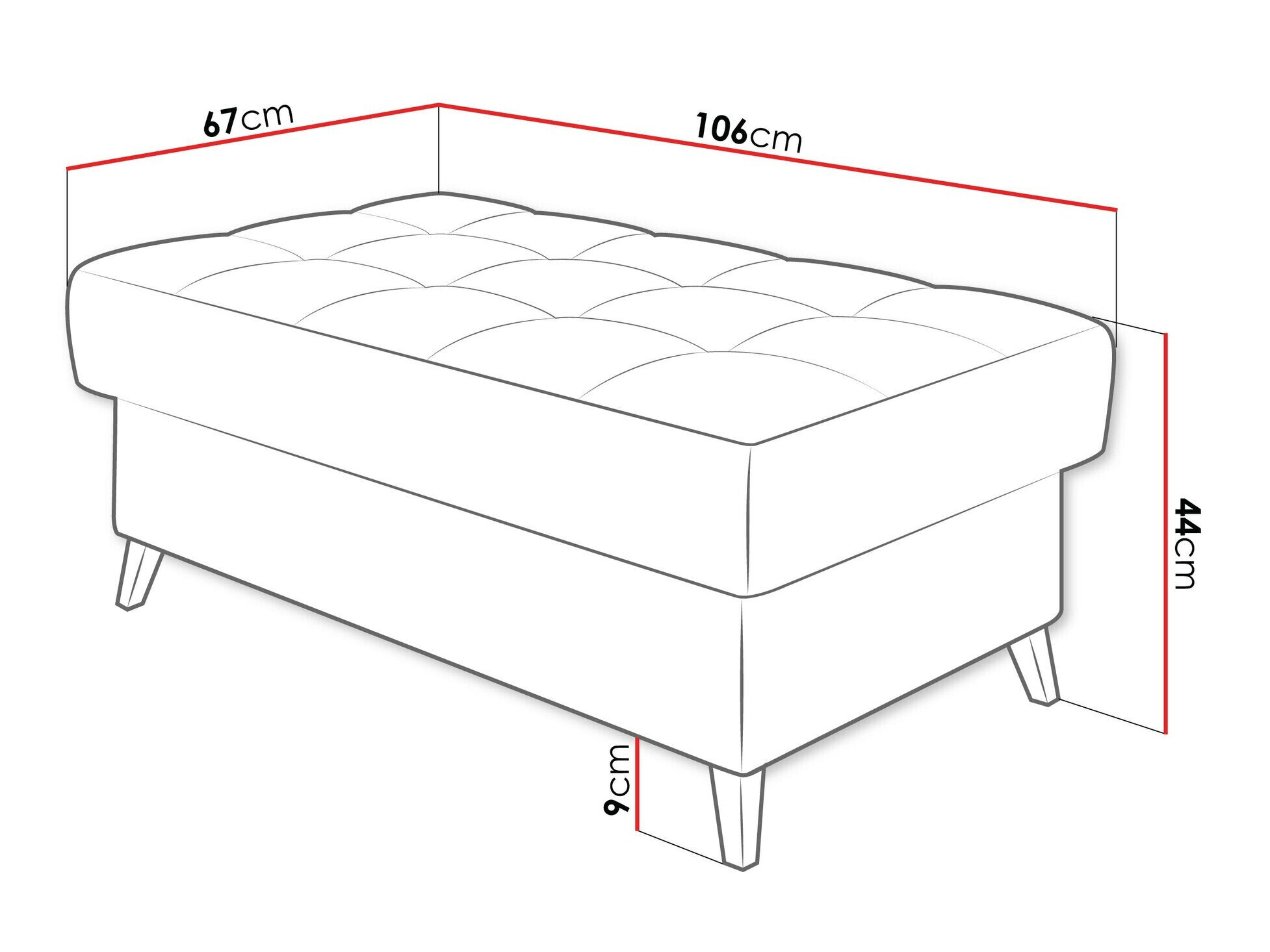 Polstret bænk Comfivo 236 (Coral 45)