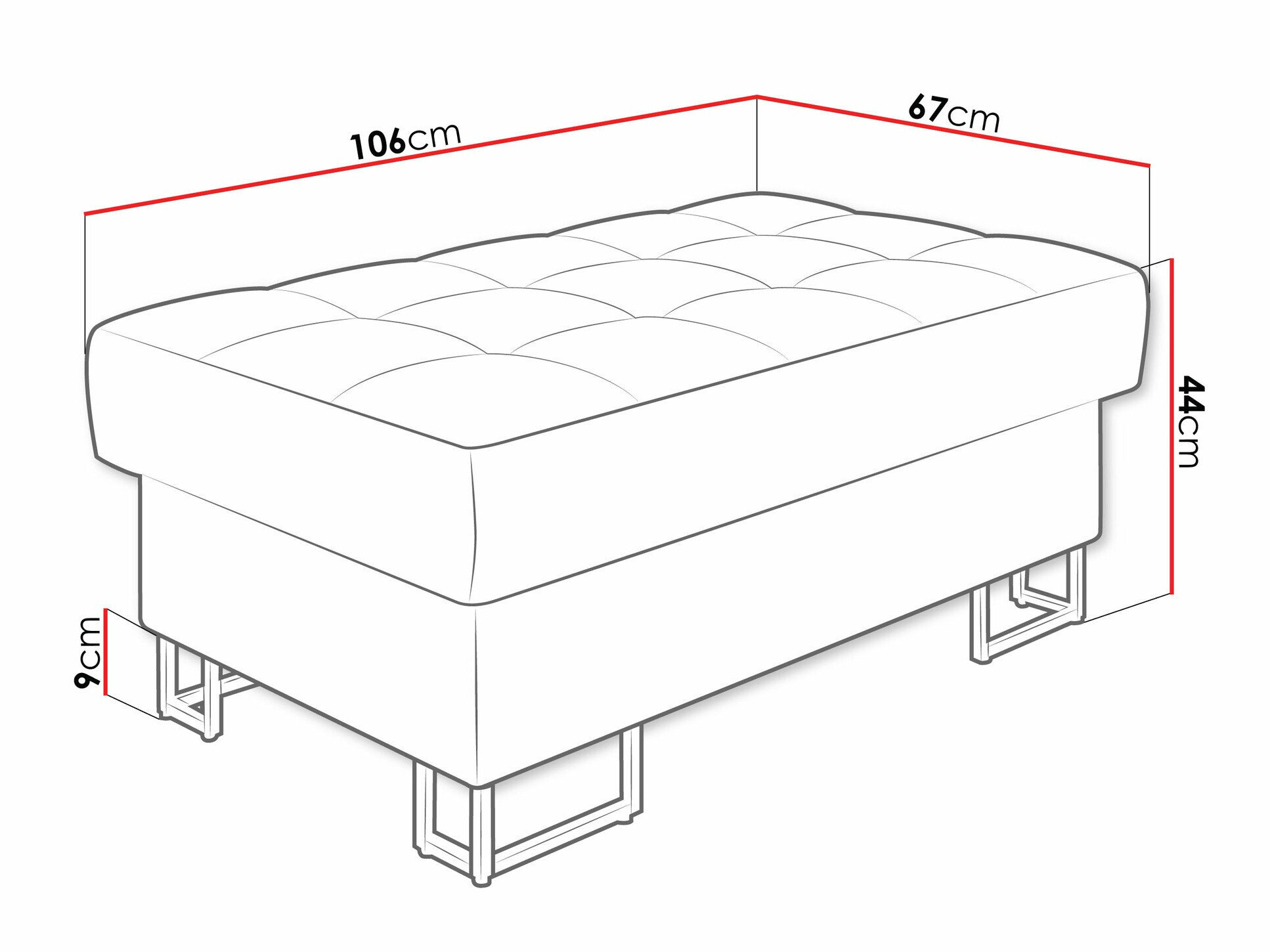 Polstret bænk Comfivo 237 (Coral 75)
