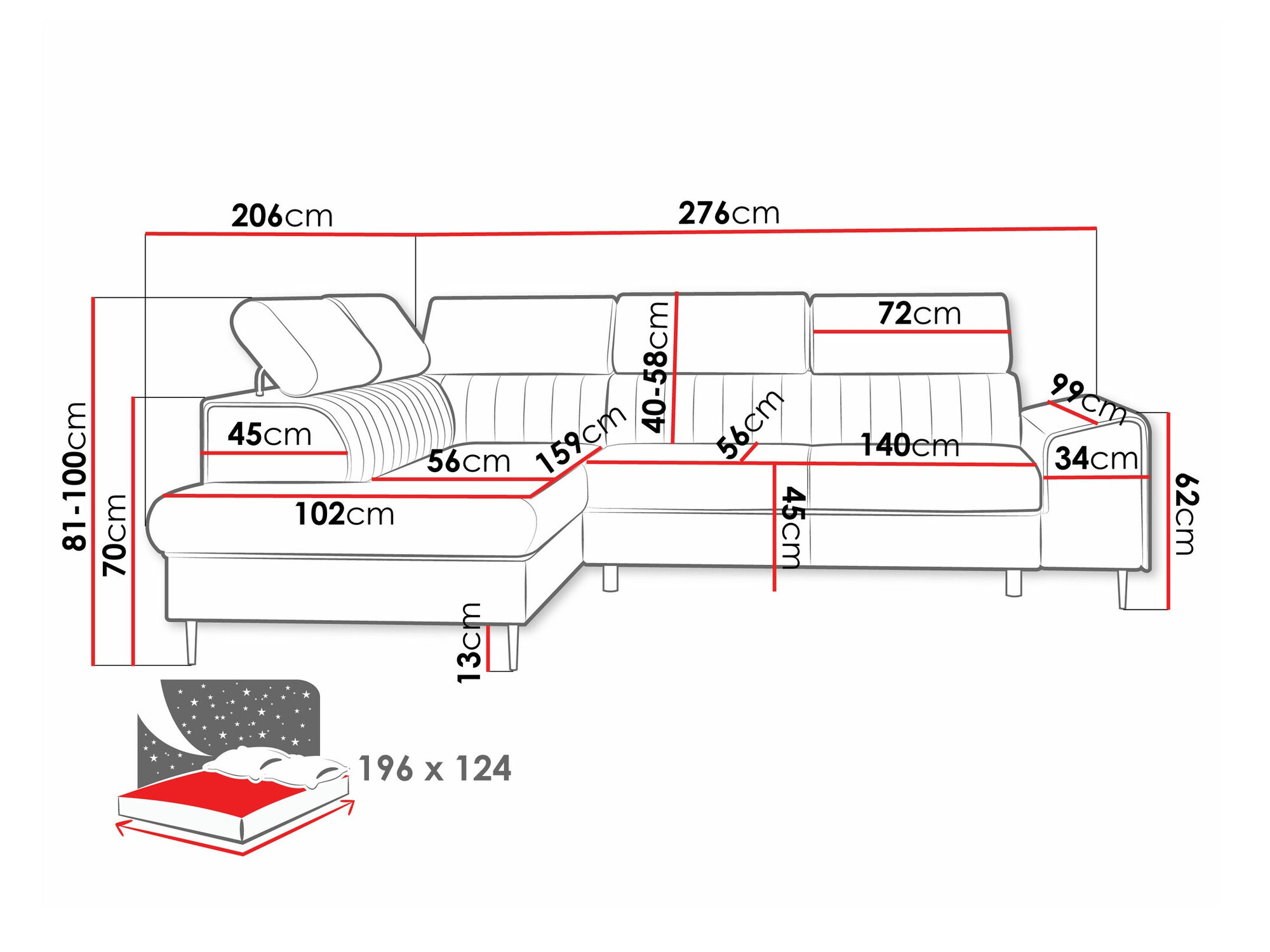 Hjørnesofa Comfivo Universum (Clara 215.03)