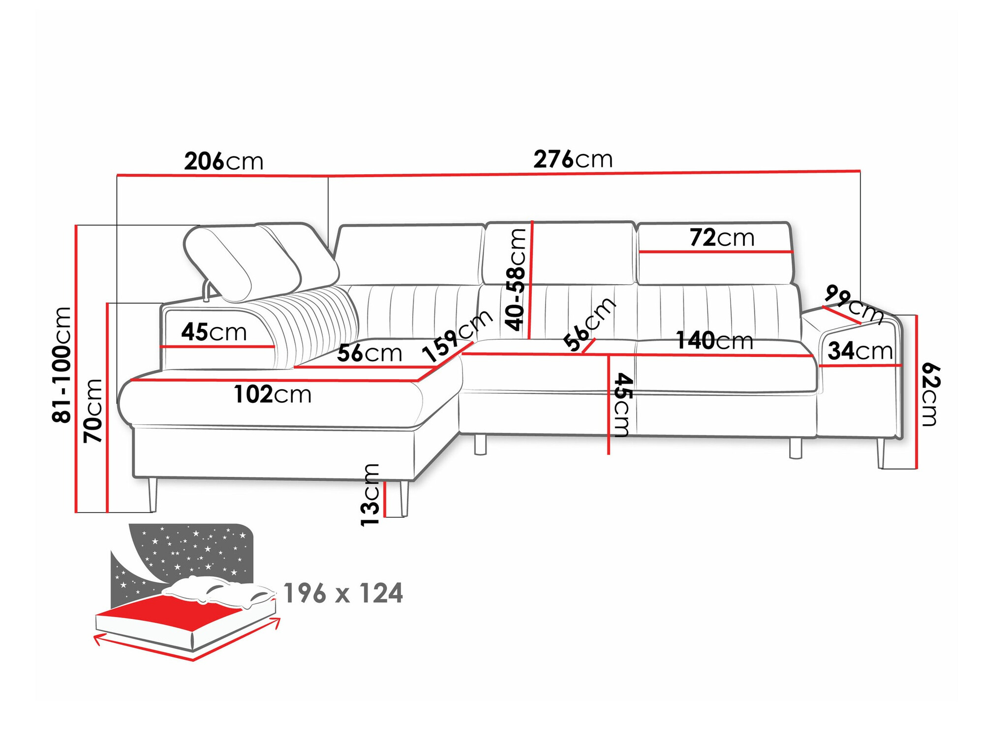 Hjørnesofa Comfivo Universum (Clara 215.03)