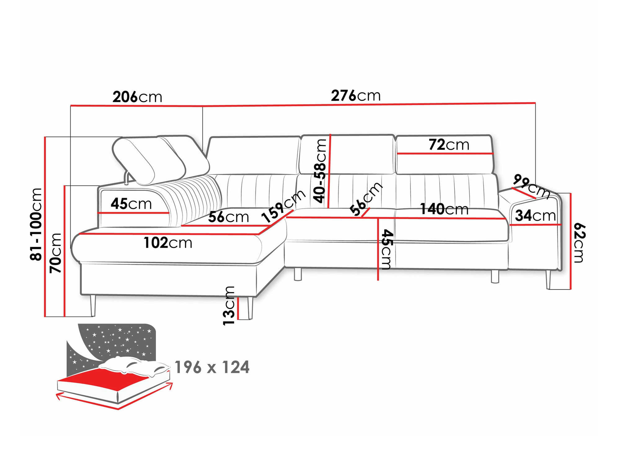 Hjørnesofa Comfivo Universum (Magic Velvet 2225)