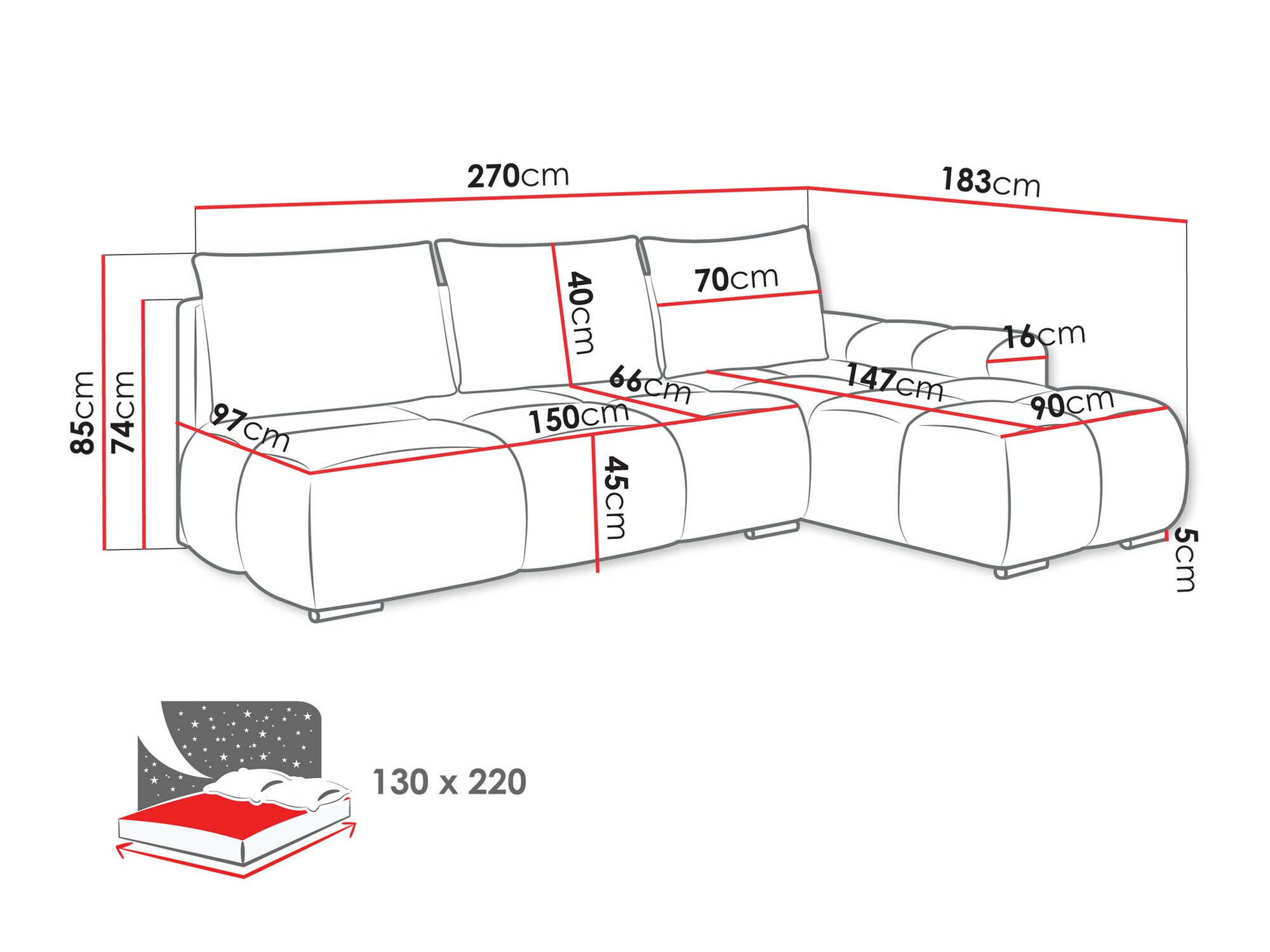 Hjørnesofa Camden 106 (Velo 623)