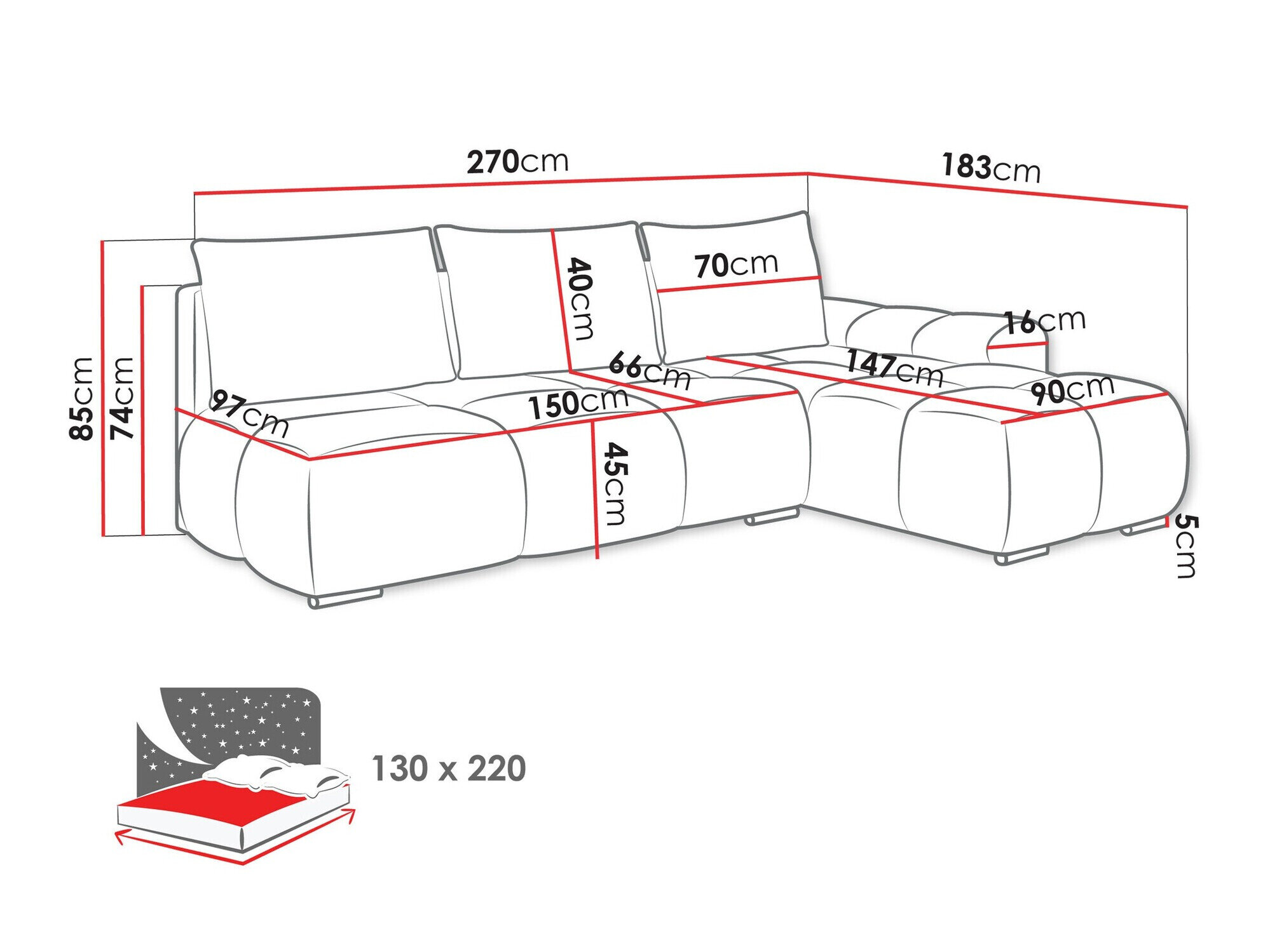 Hjørnesofa Camden 106 (Velo 633)