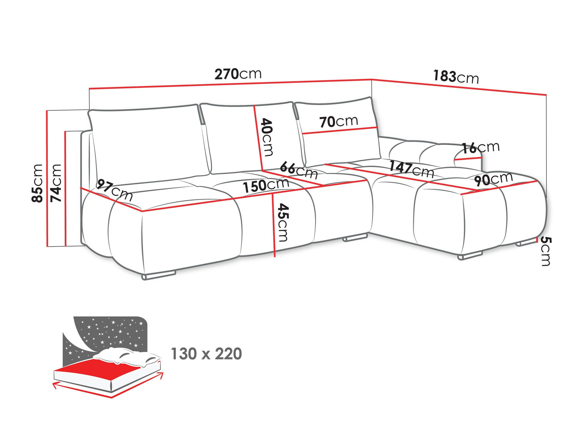Hjørnesofa Camden 106 (Velo 636)