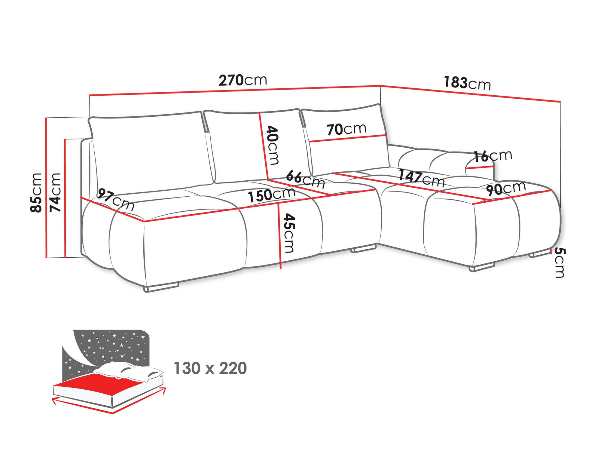Hjørnesofa Camden 106 (Velo 636)