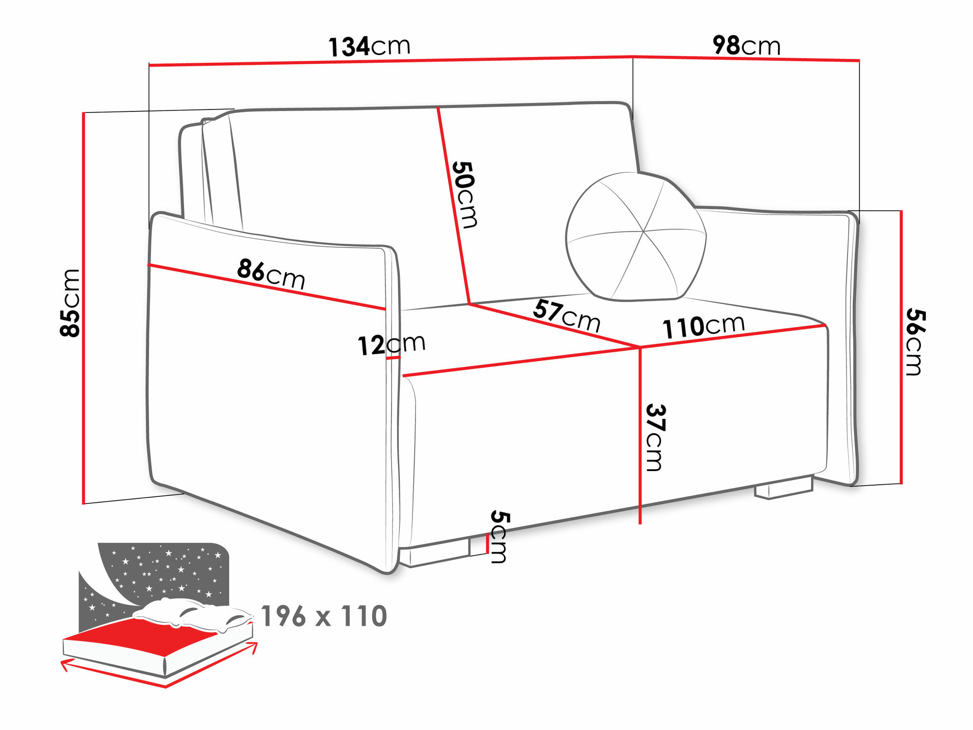 Sovesofa Columbus 221 (Soul 8)