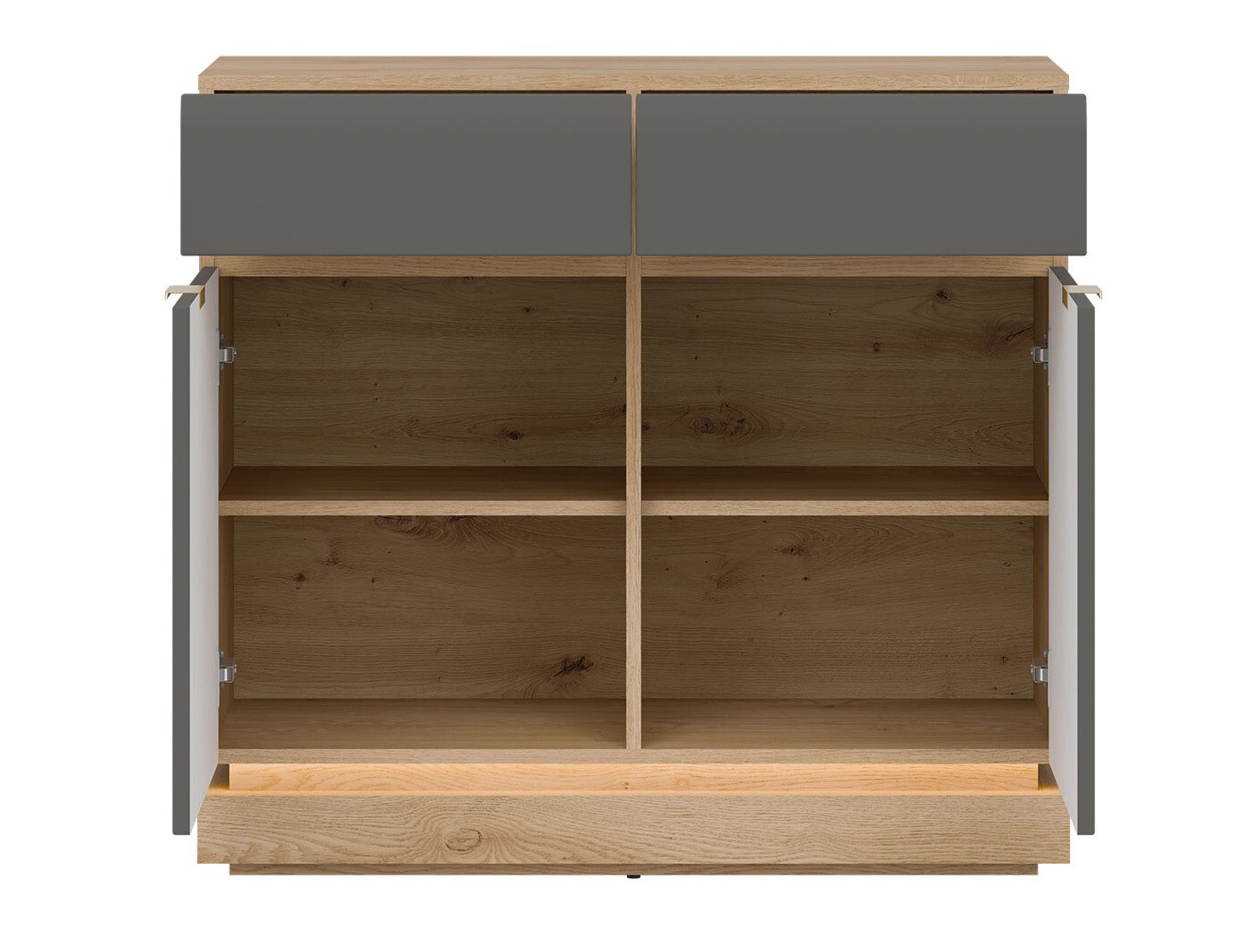 Kommode Teselbu 102 (Grå + Egetræ)