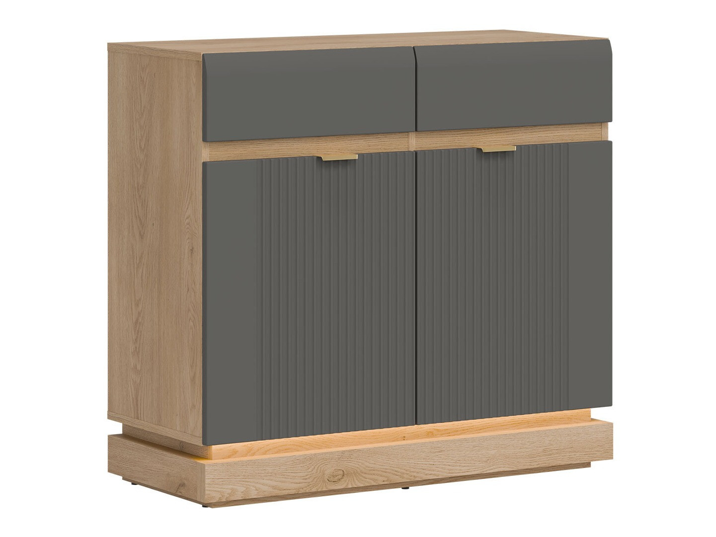 Kommode Teselbu 102 (Grå + Egetræ)