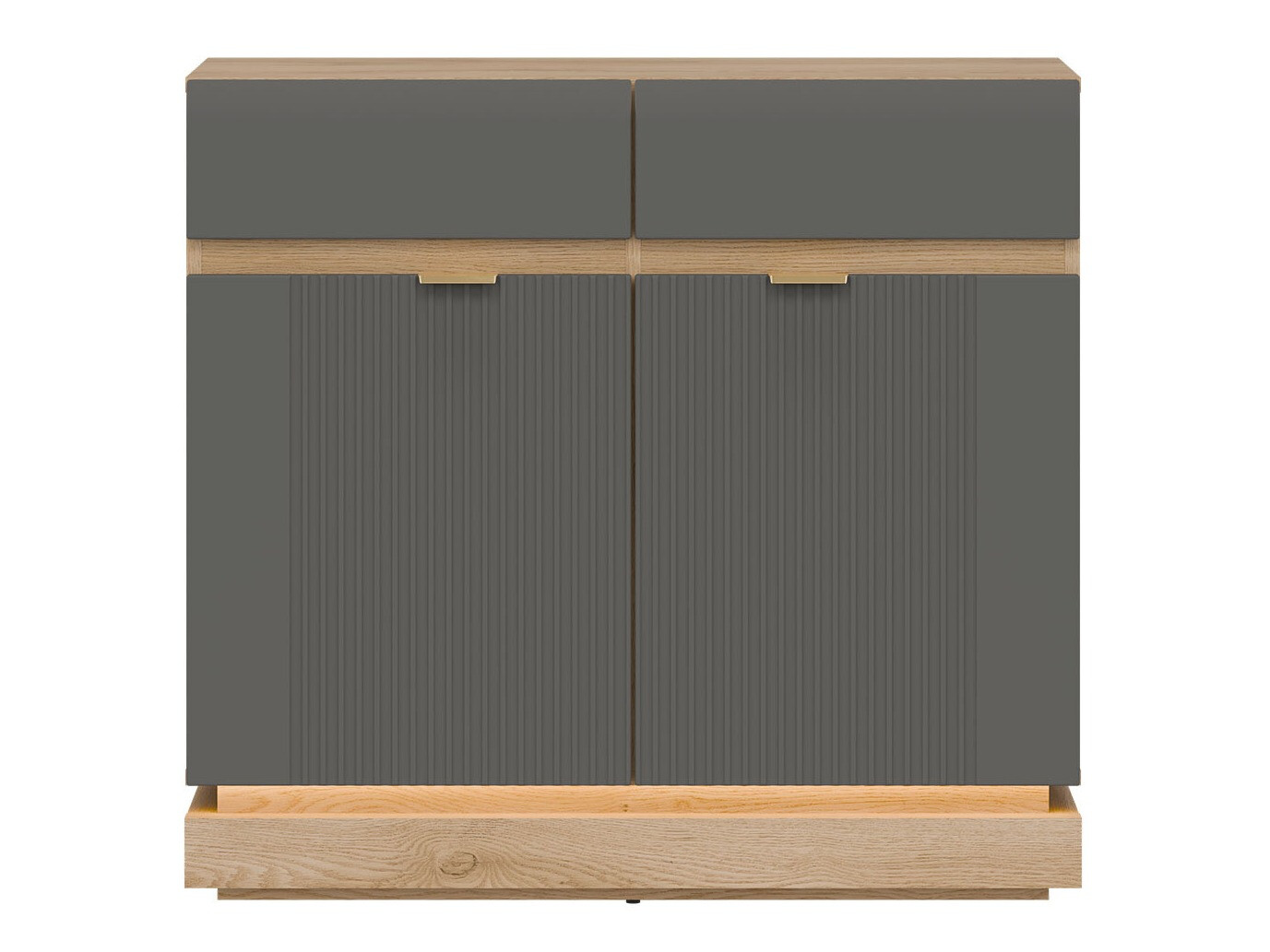 Kommode Teselbu 102 (Grå + Egetræ)