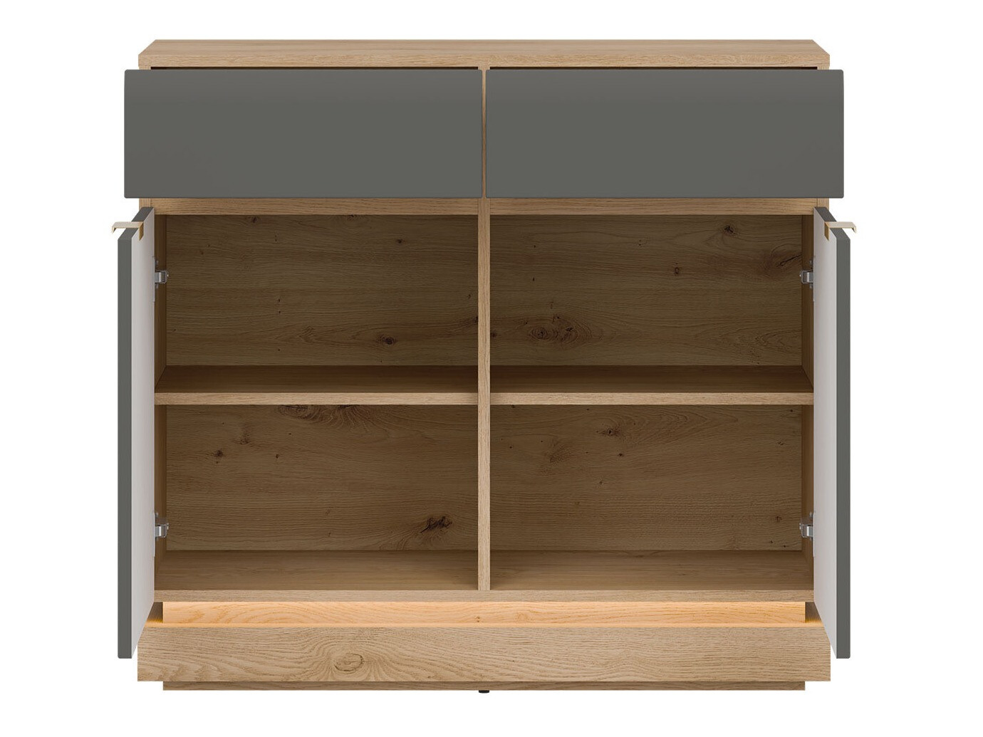Kommode Teselbu 102 (Grå + Egetræ)