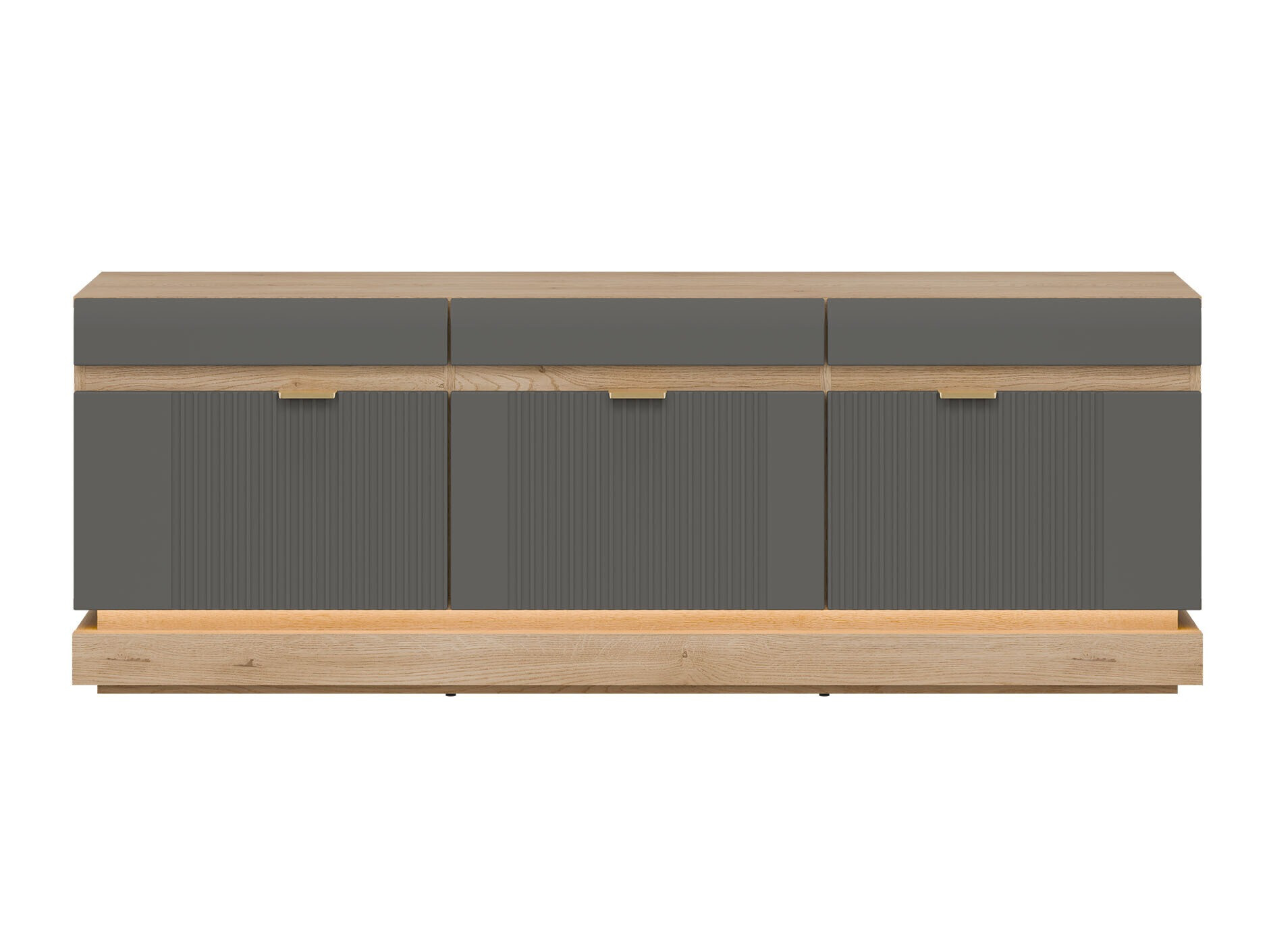 TV-bord Teselbu 100 (Grå + Torro-eg)