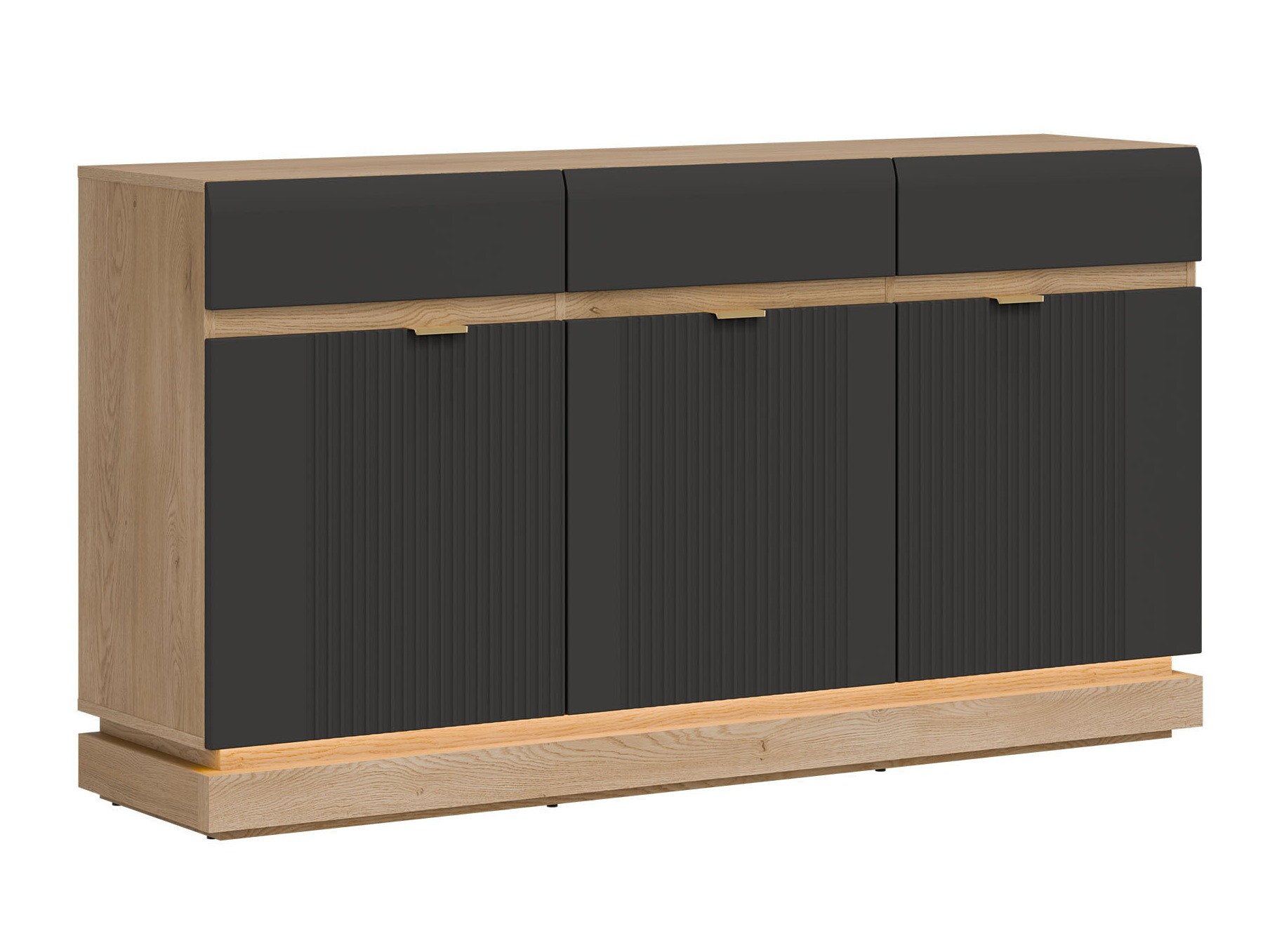 Kommode Teselbu 104 (Antracit + Egetræ)