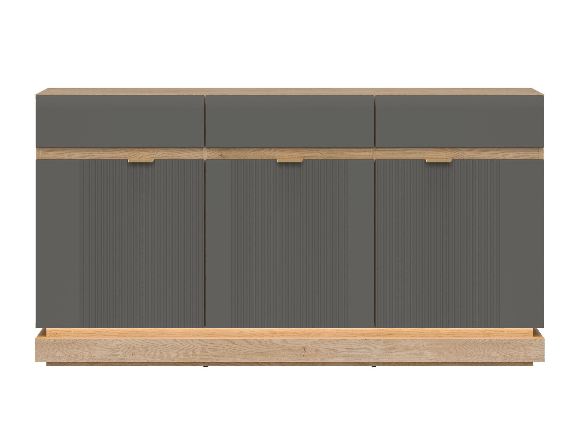 Kommode Teselbu 104 (Grå + Egetræ)