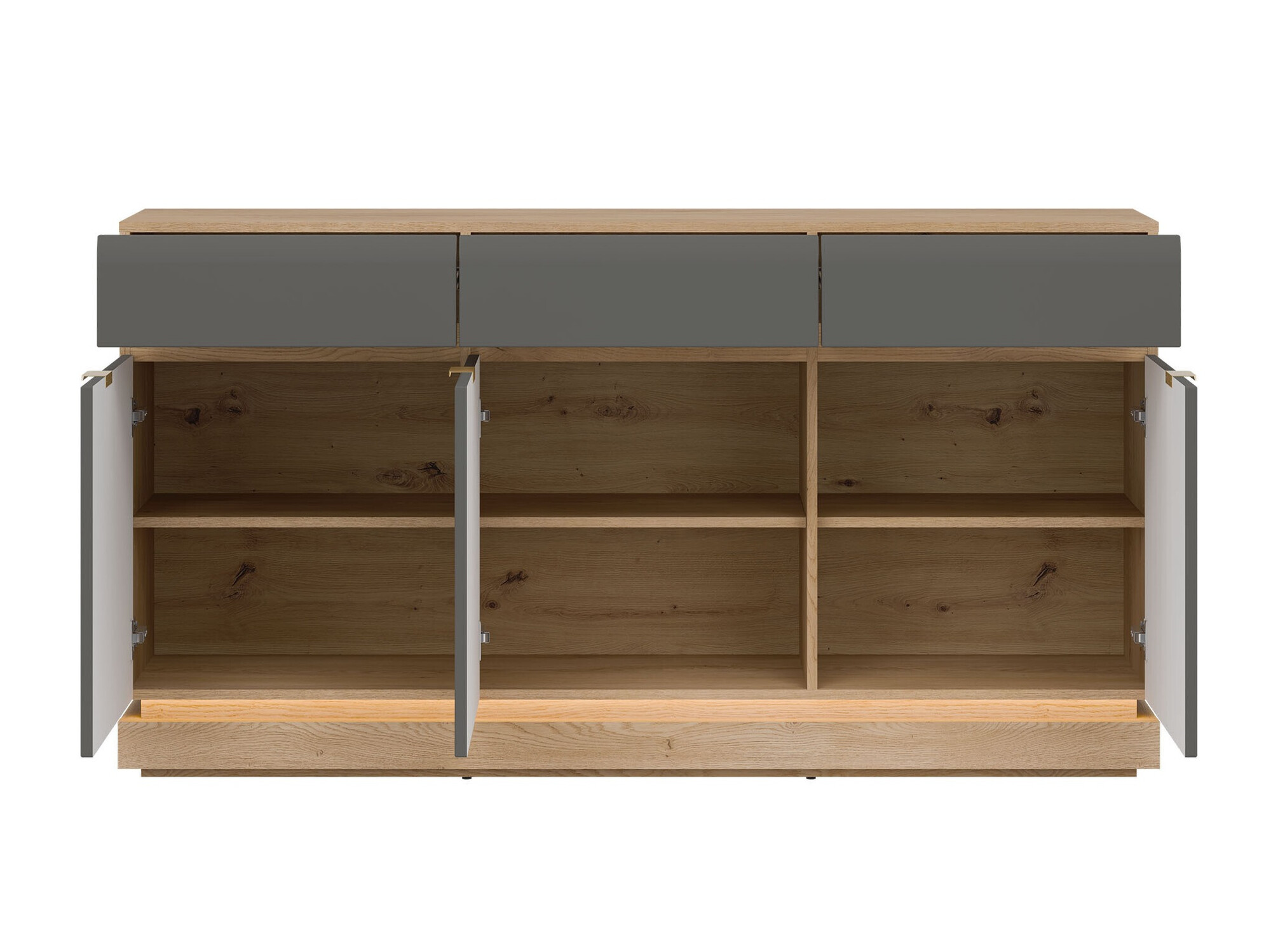 Kommode Teselbu 104 (Grå + Egetræ)