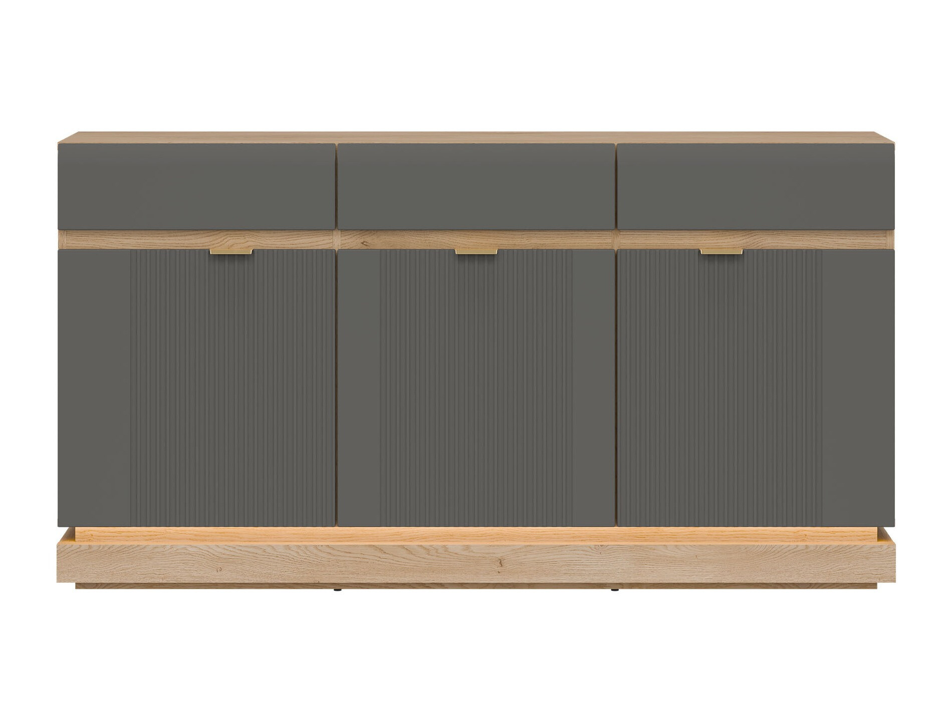 Kommode Teselbu 104 (Grå + Egetræ)