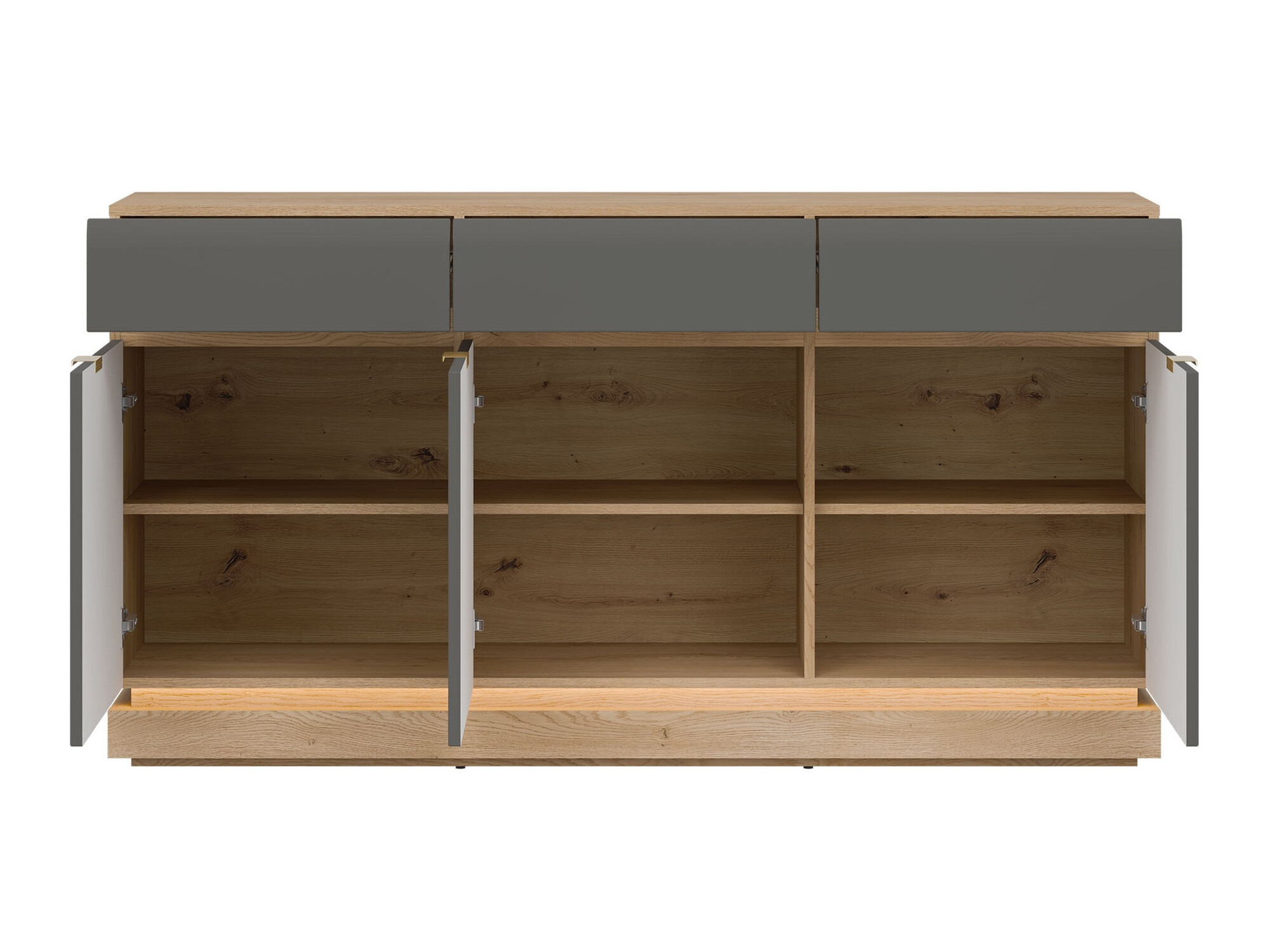 Kommode Teselbu 104 (Grå + Egetræ)