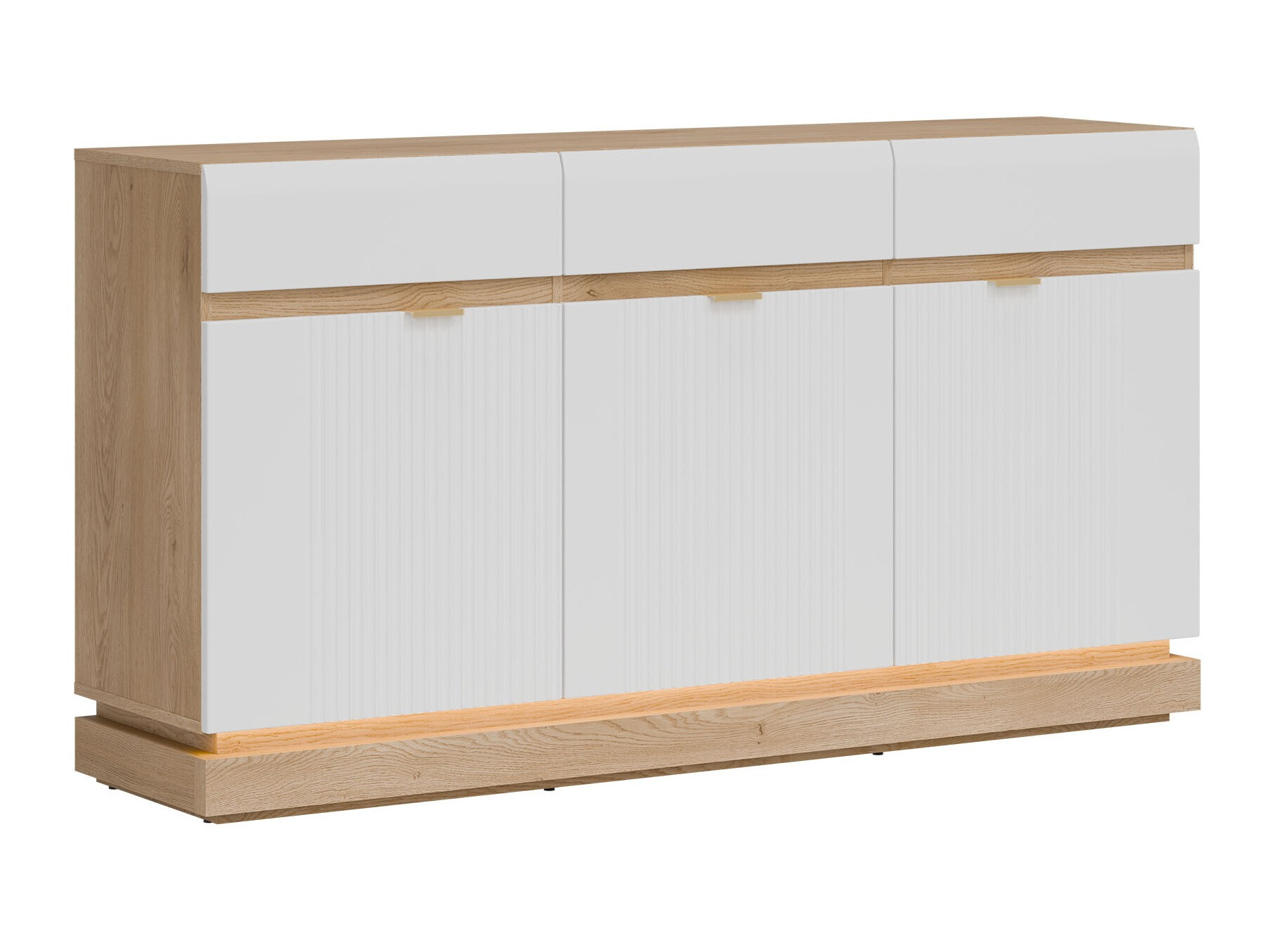 Kommode Teselbu 104 (Hvid + Egetræ)