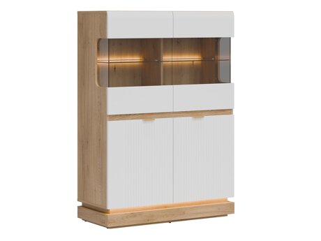 Skænk Teselbu 105 (Hvid + Egetræ)