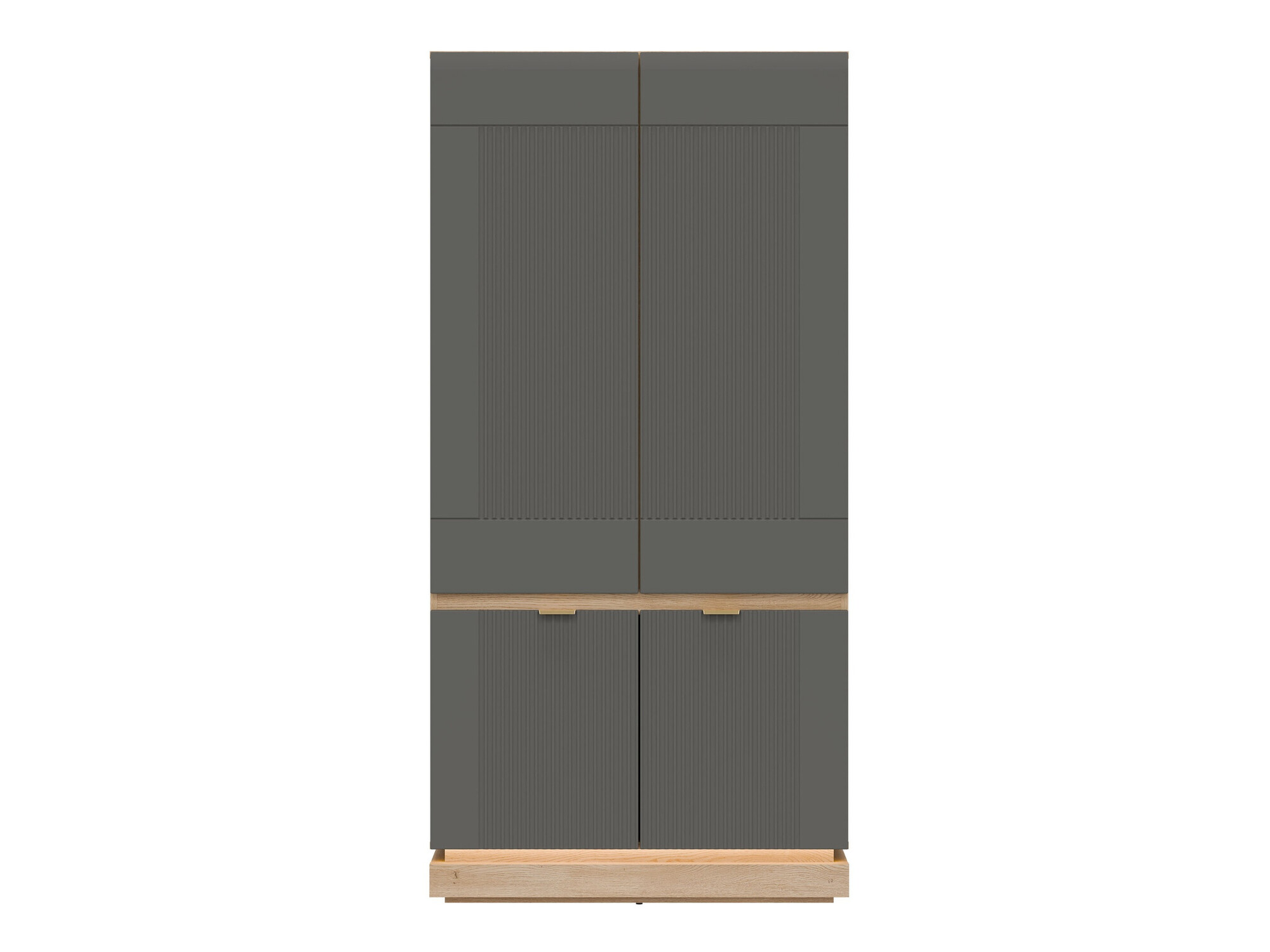 Garderobeskab Teselbu 113 (Grå + Egetræ)