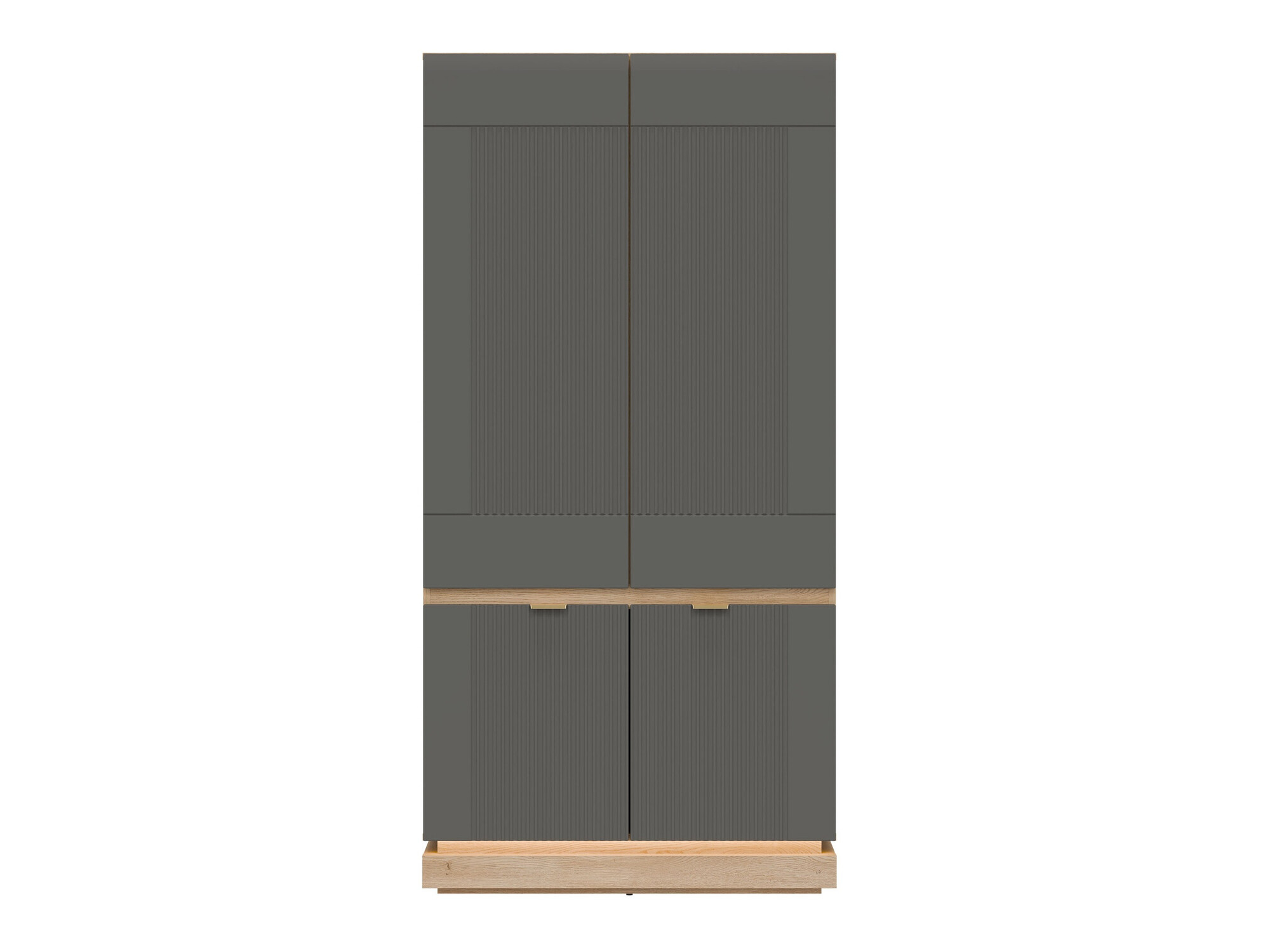 Garderobeskab Teselbu 113 (Grå + Egetræ)