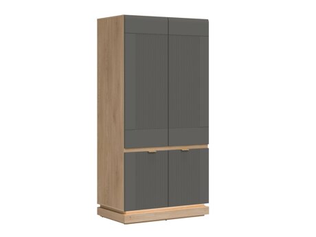 Garderobeskab Teselbu 113 (Grå + Egetræ)