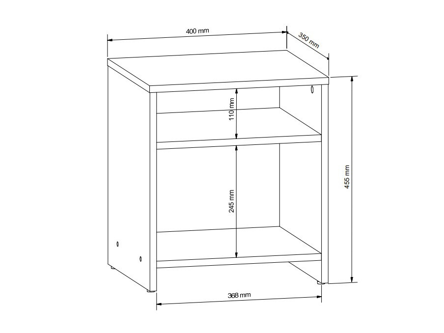 Sengebord Votola 106 (Hvid)