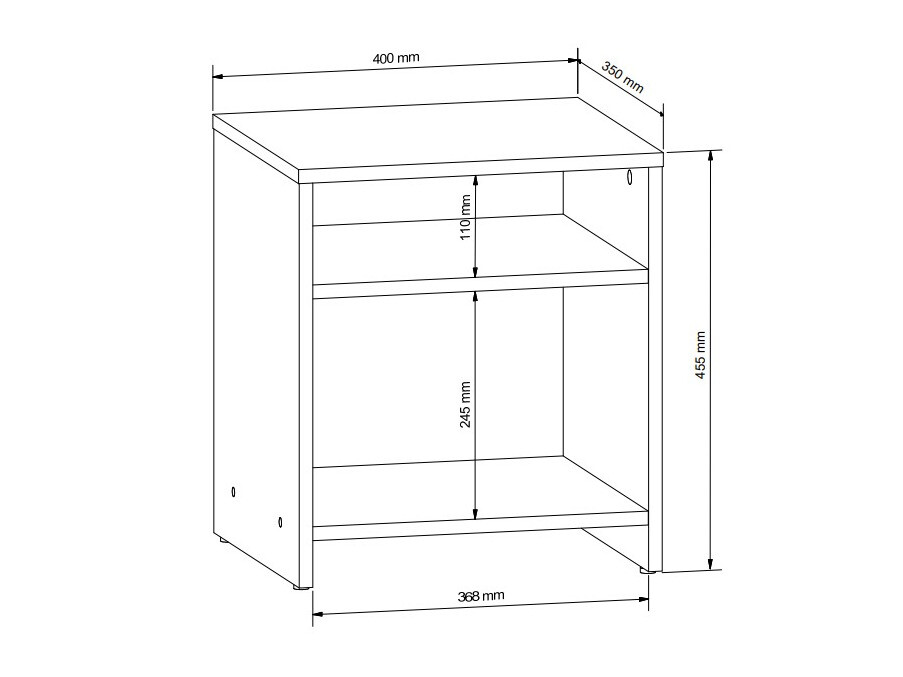 Sengebord Votola 106 (Sonoma eg)
