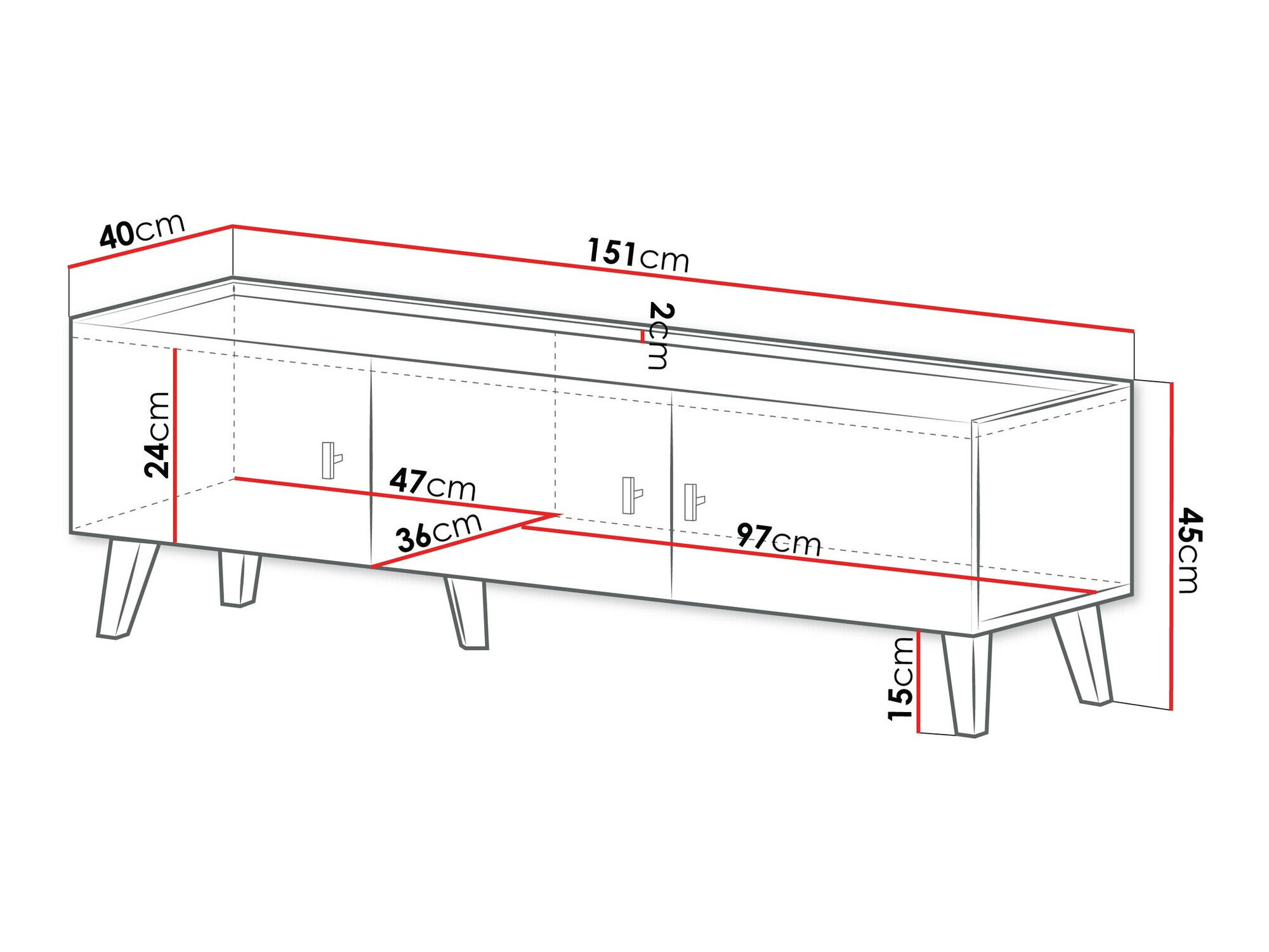 TV-bord Comfivo Avimelo 106