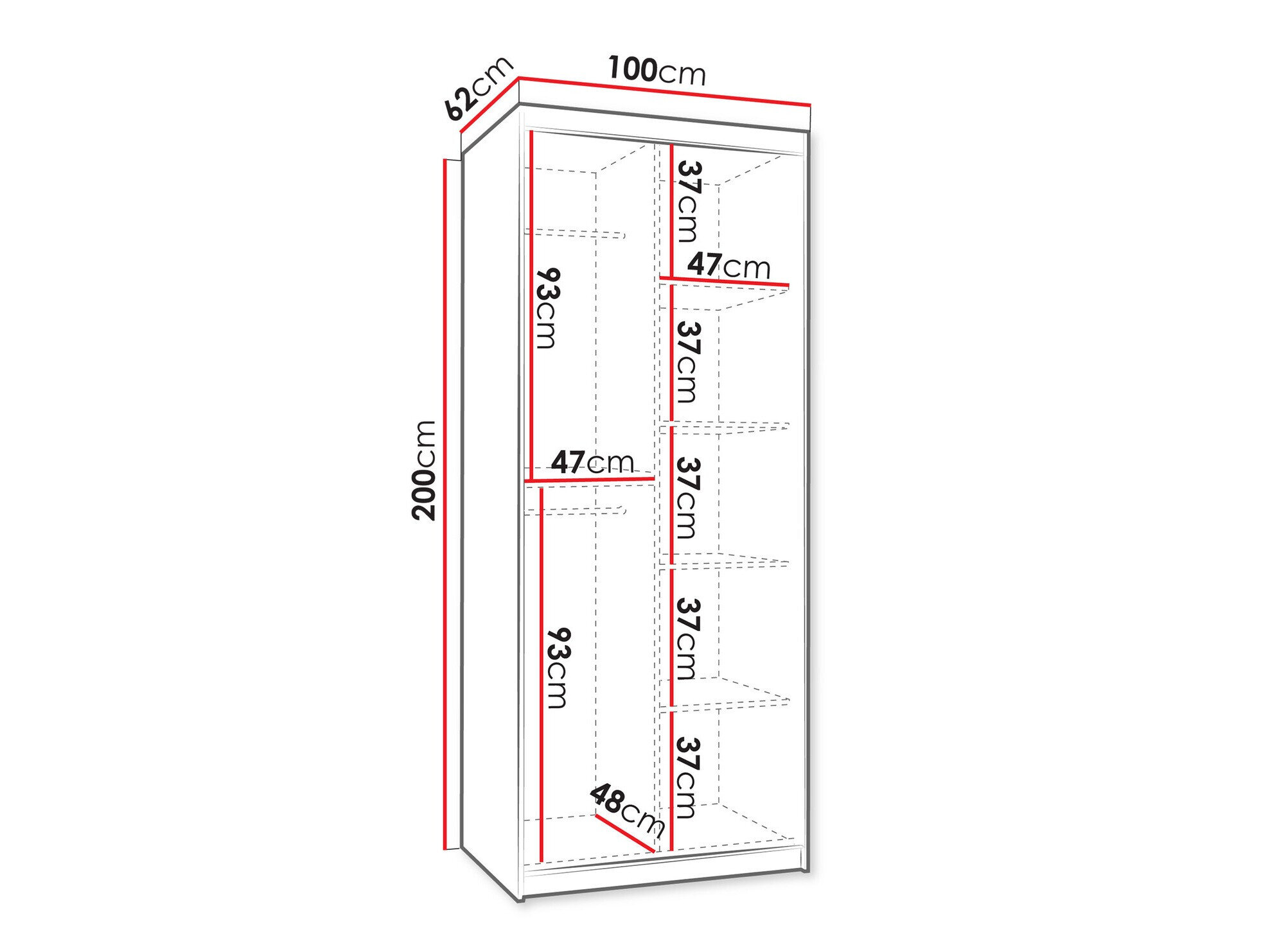 Garderobeskab Hartford 498 (Kashmir)