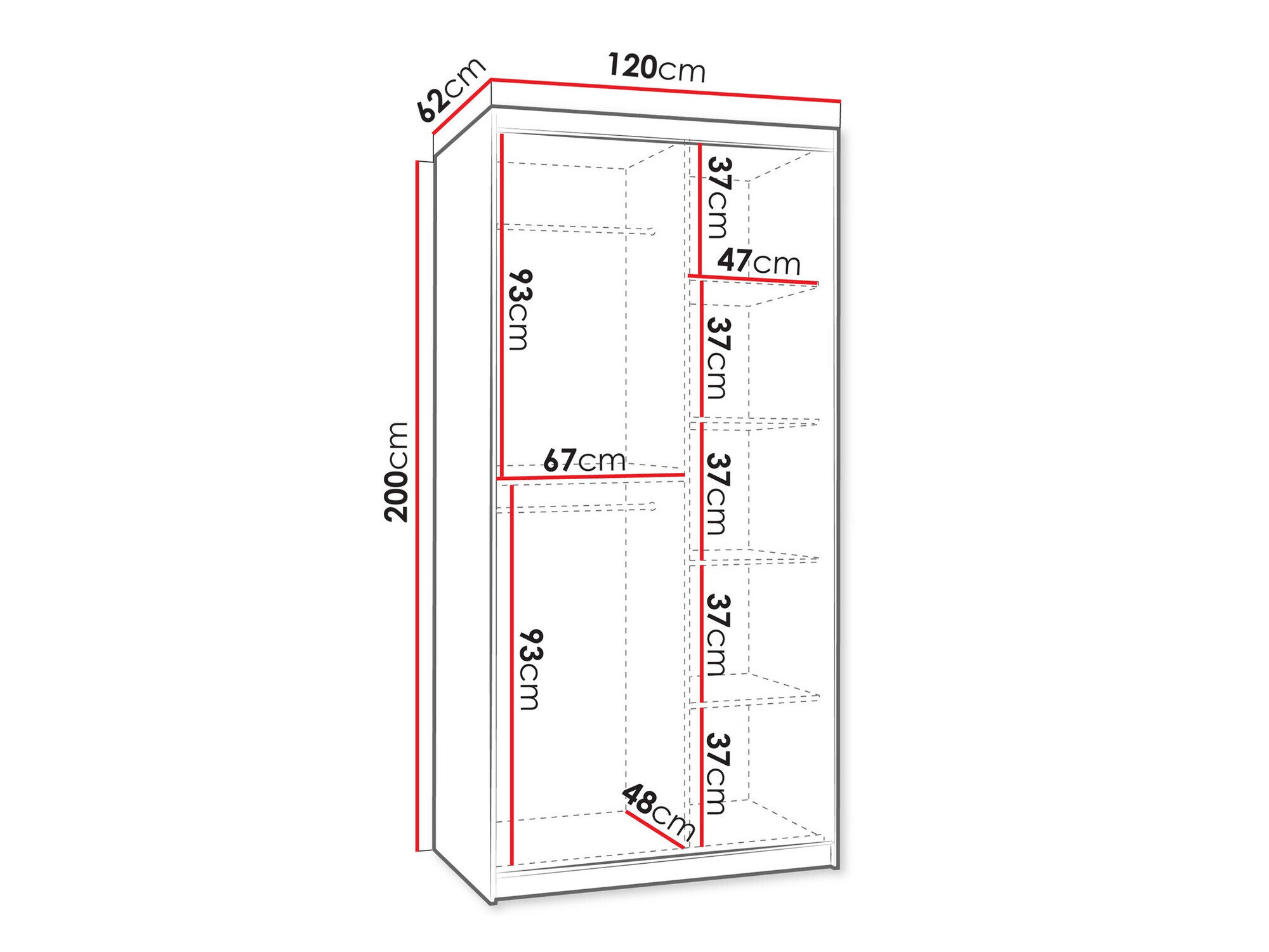 Garderobeskab Hartford 501 (Hvid)