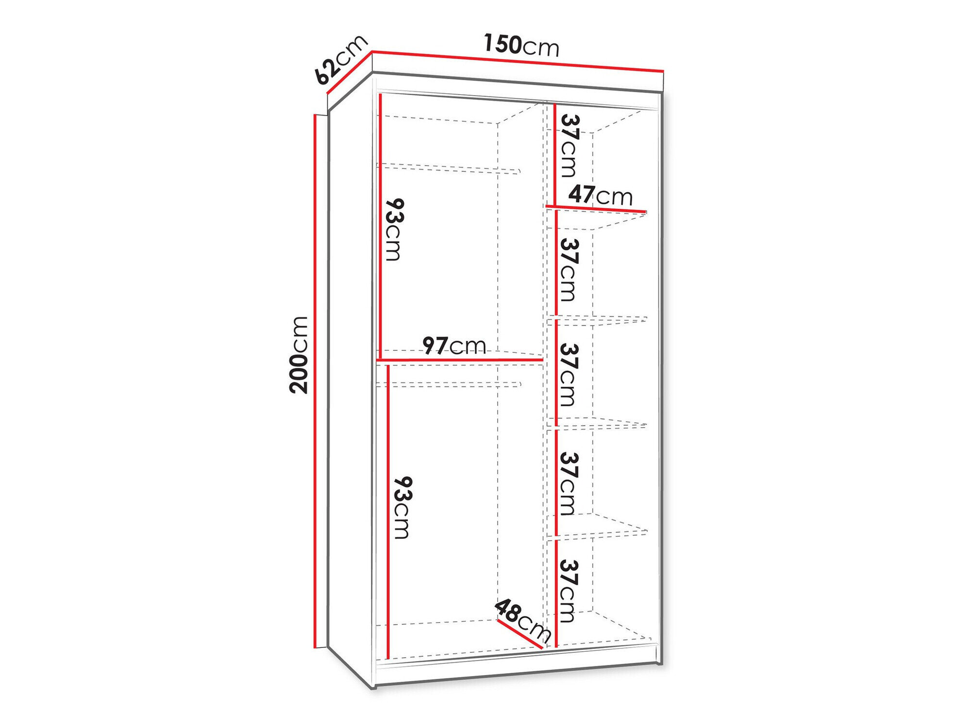 Garderobeskab Hartford 503 (Hvid)