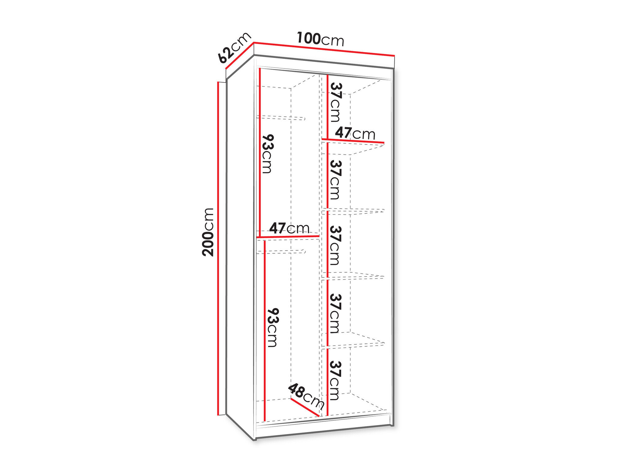 Garderobeskab Hartford 505 (Hvid)