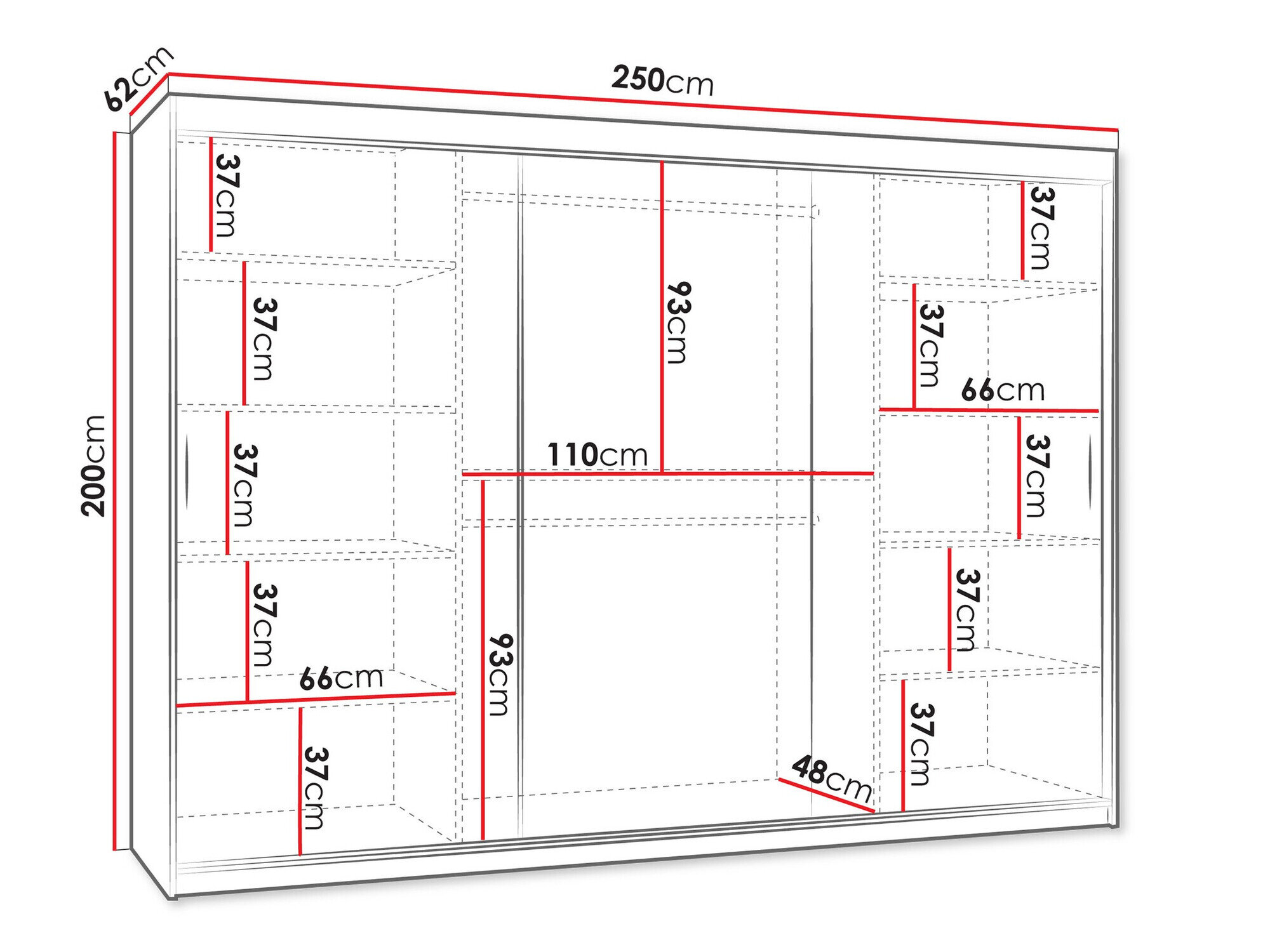 Garderobeskab Hartford 508 (Hvid)