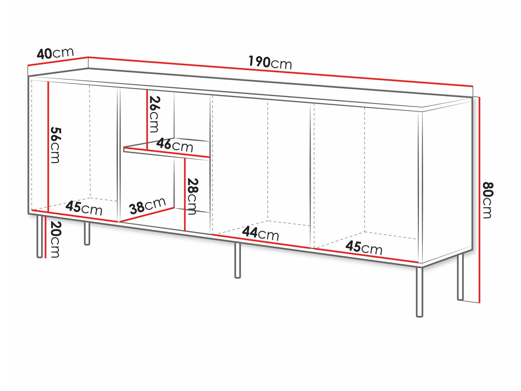 Skænk Monevare 101 (Sort + Wotan eg)