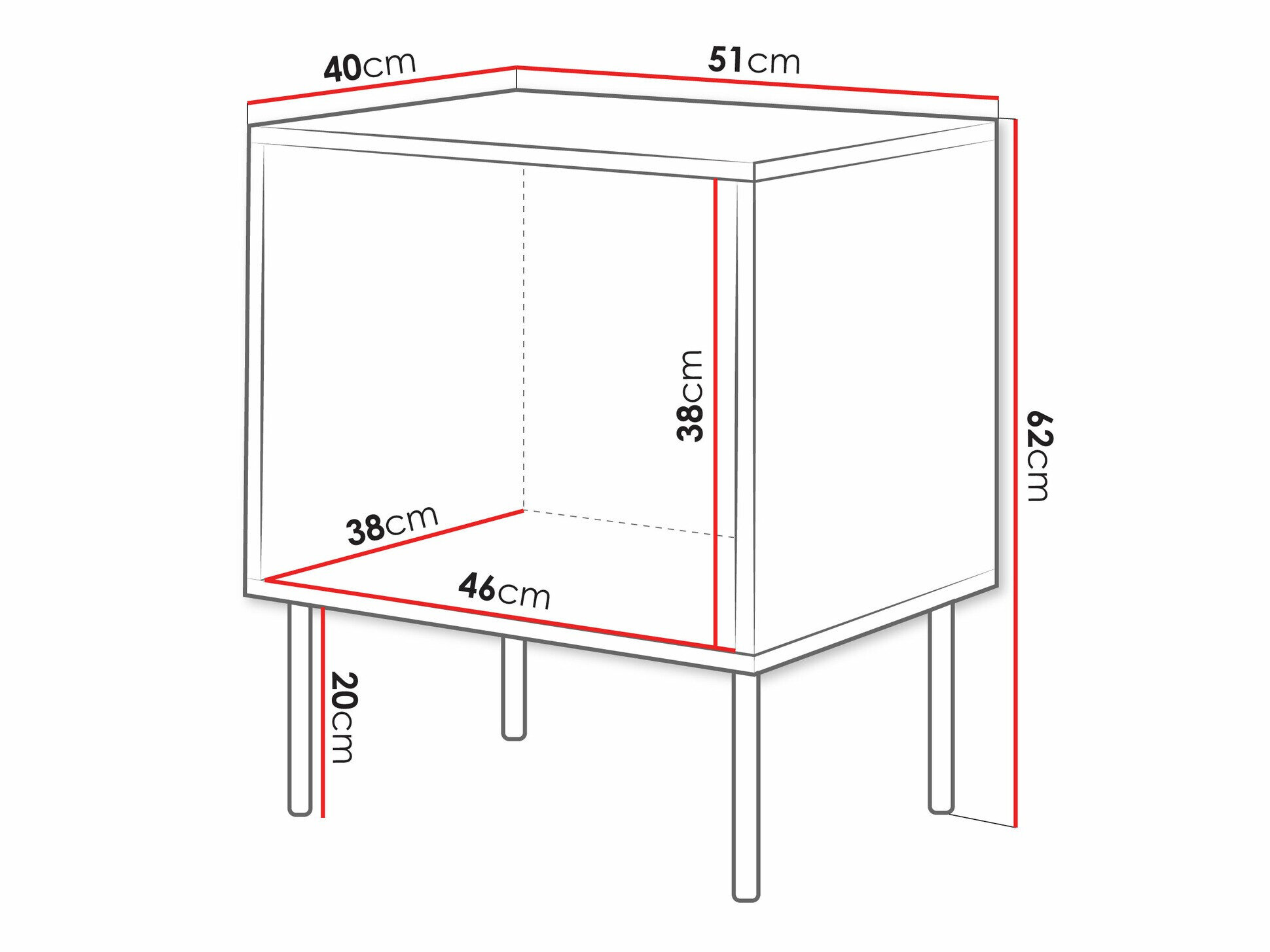 Natbordssæt Monevare 104 (Sort + Wotan eg)