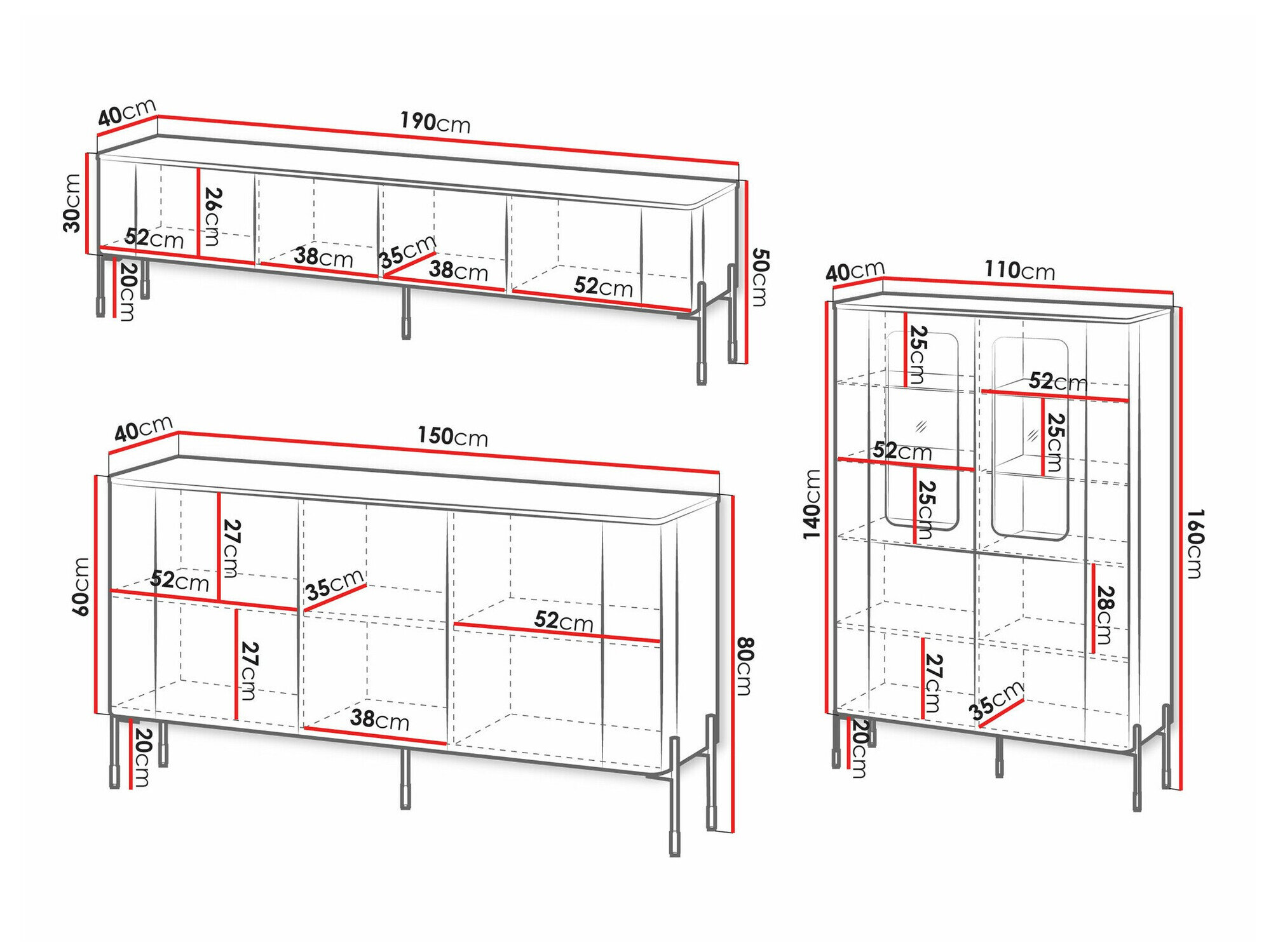 Stuemøbelsæt Mavnue 104 (Sort)