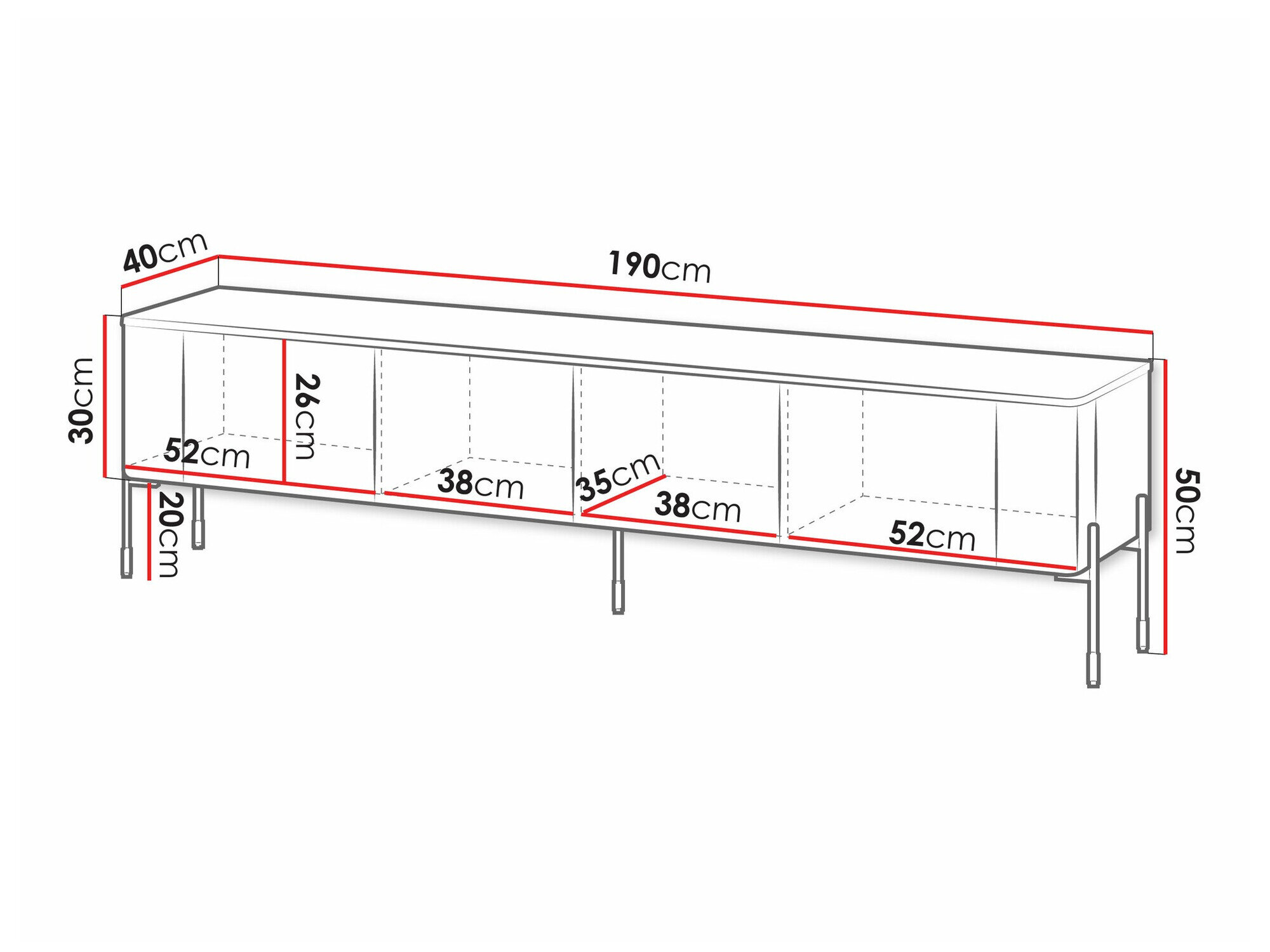 TV-bord Mavnue 102 (Hvid)