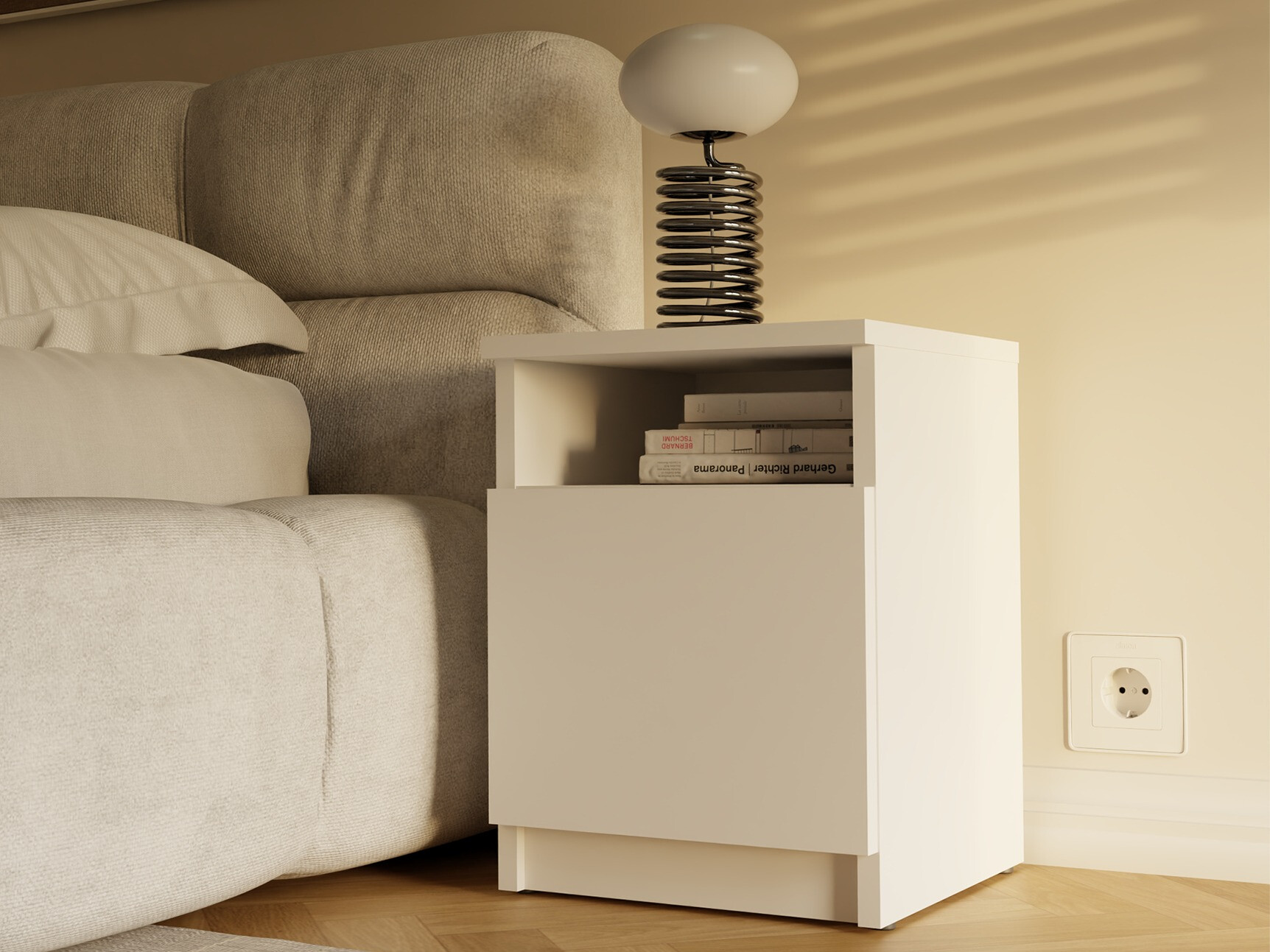 Sengebord Mandeville 305 (Hvid)