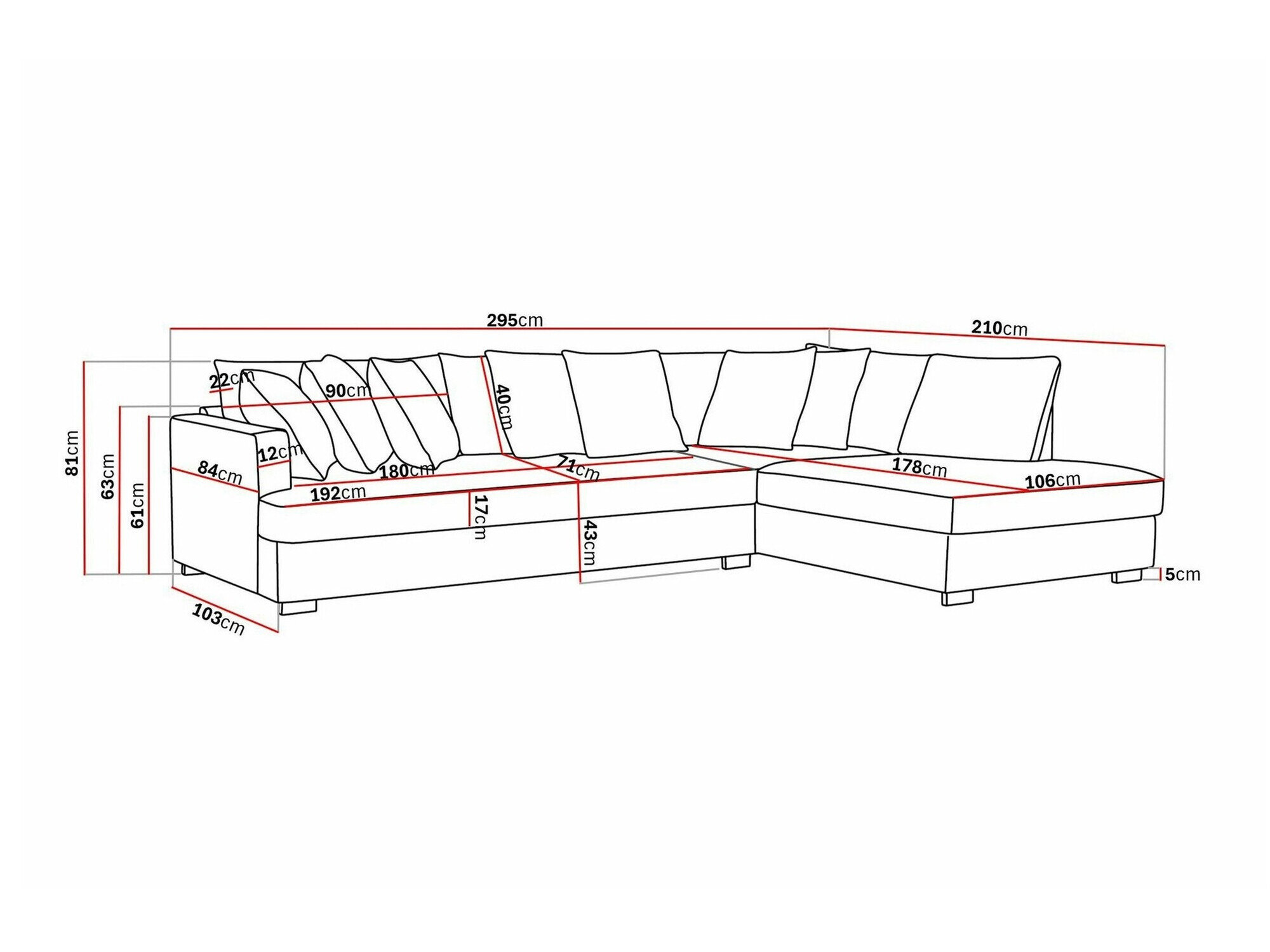 Hjørnesofa Tivsoe 105 (Storm 02)