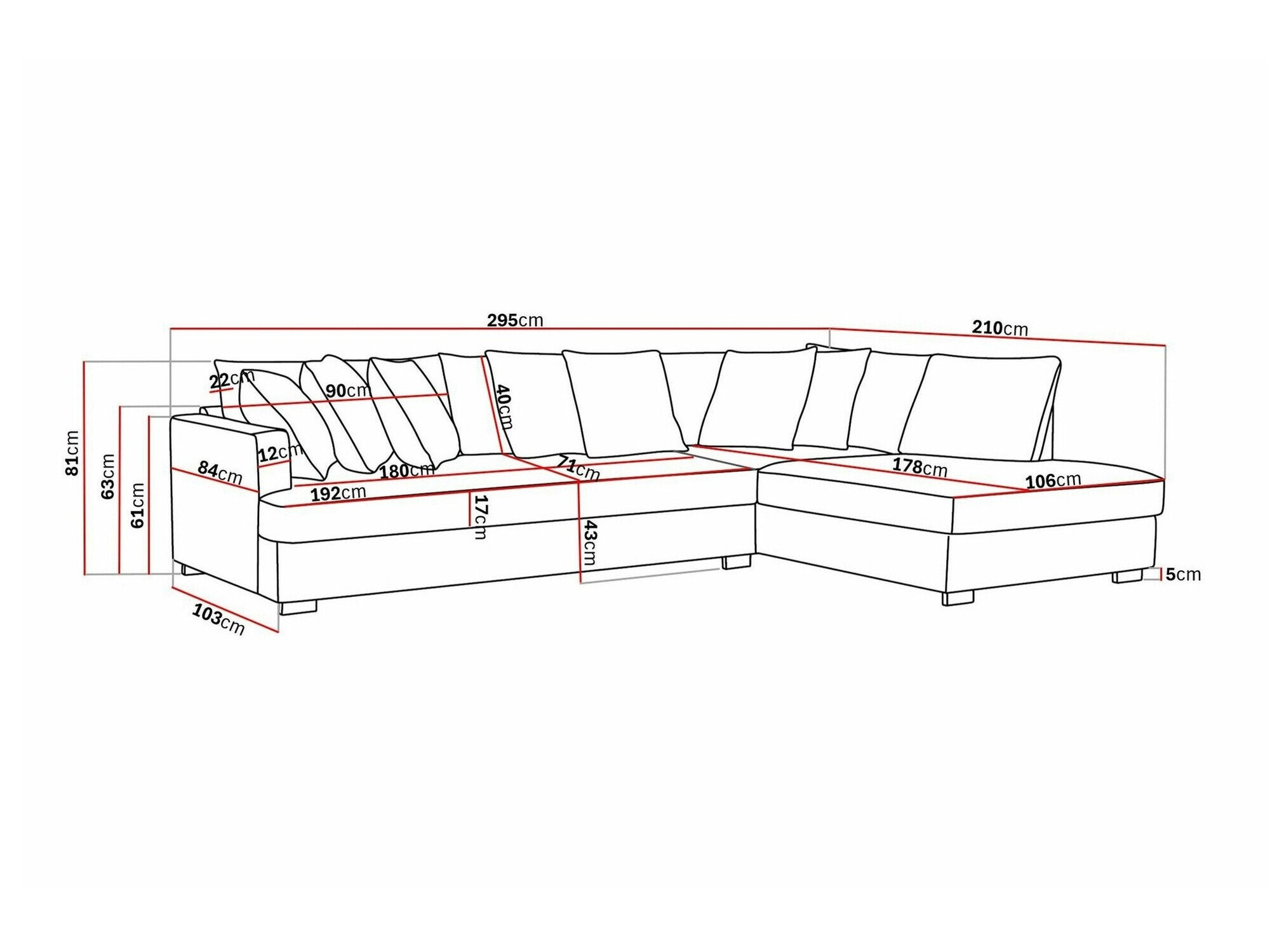Hjørnesofa Tivsoe 105 (Storm 02)