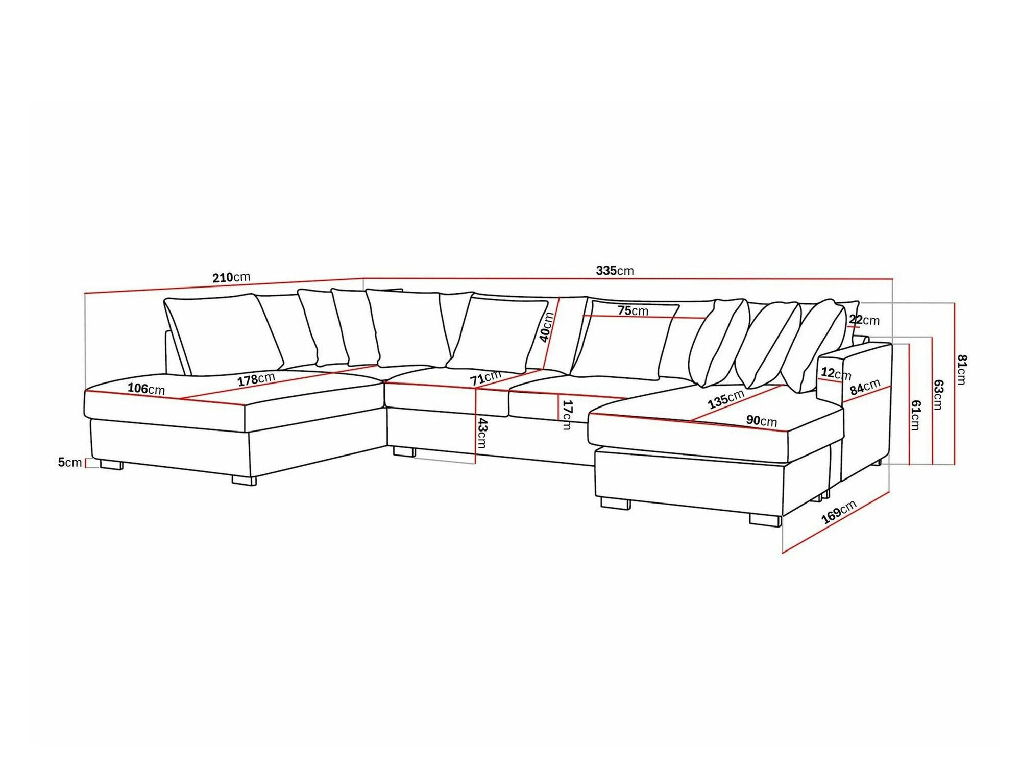 Hjørnesofa Tivsoe 106 (Storm 02)